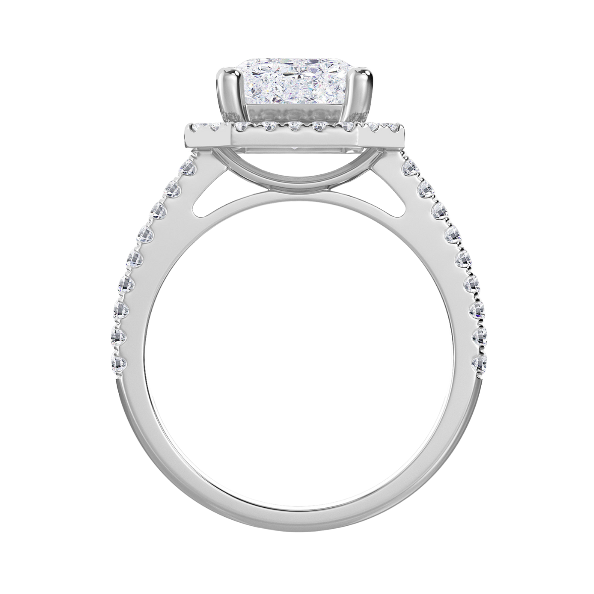 hidden halo engagement ring setting