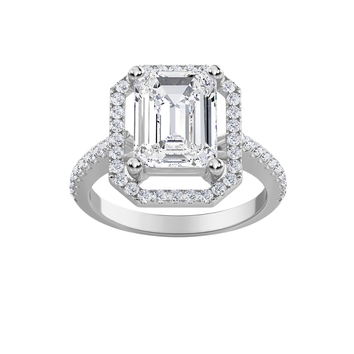 hidden halo engagement ring round