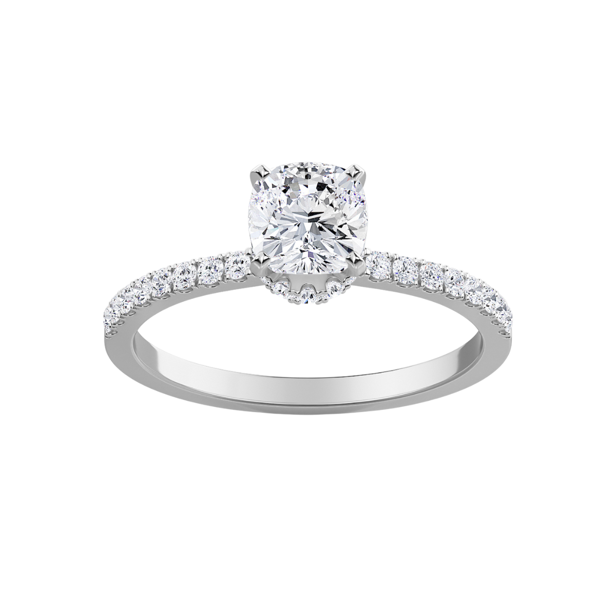 cushion cut engagement rings