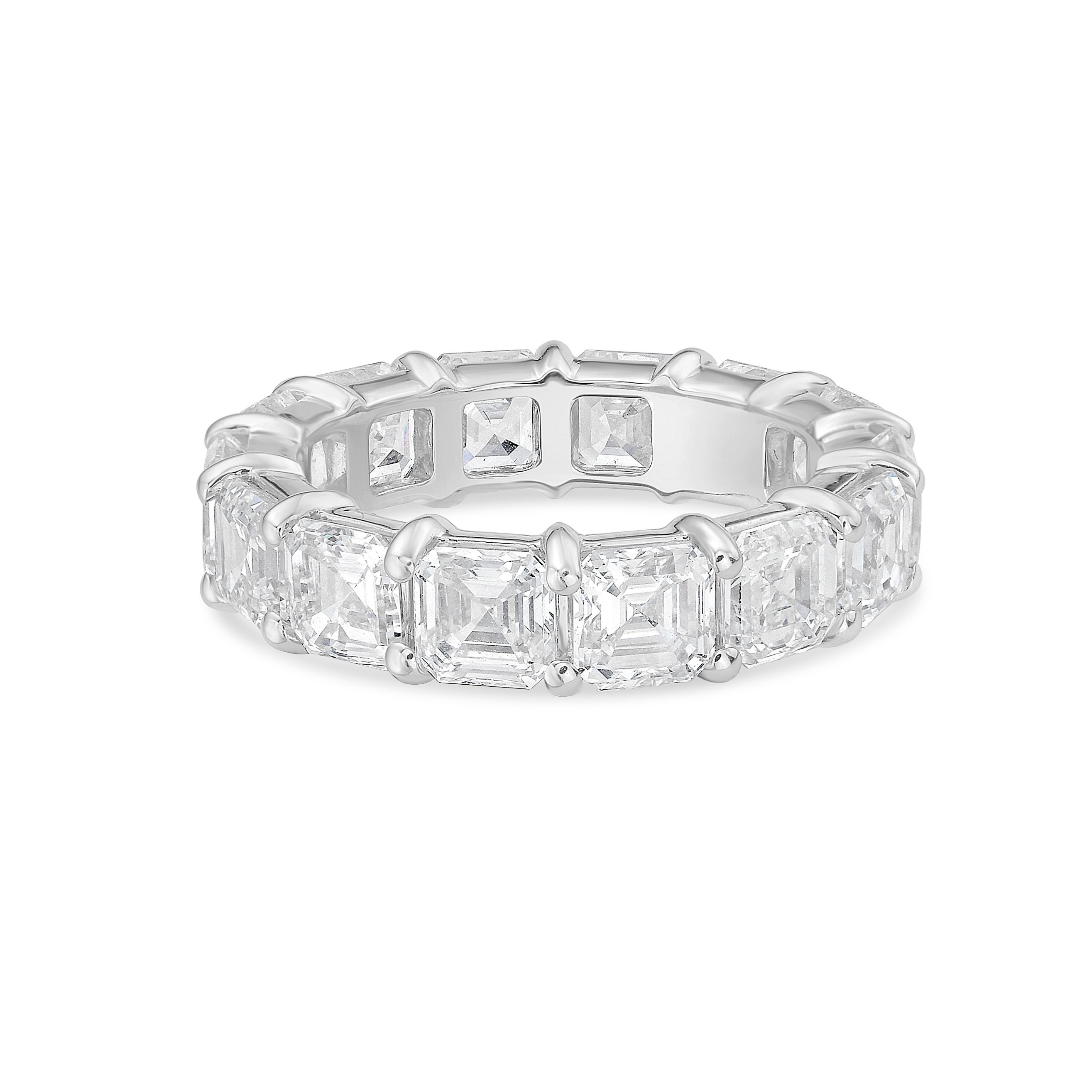 Lab Grown Asscher Diamond Eternity Band