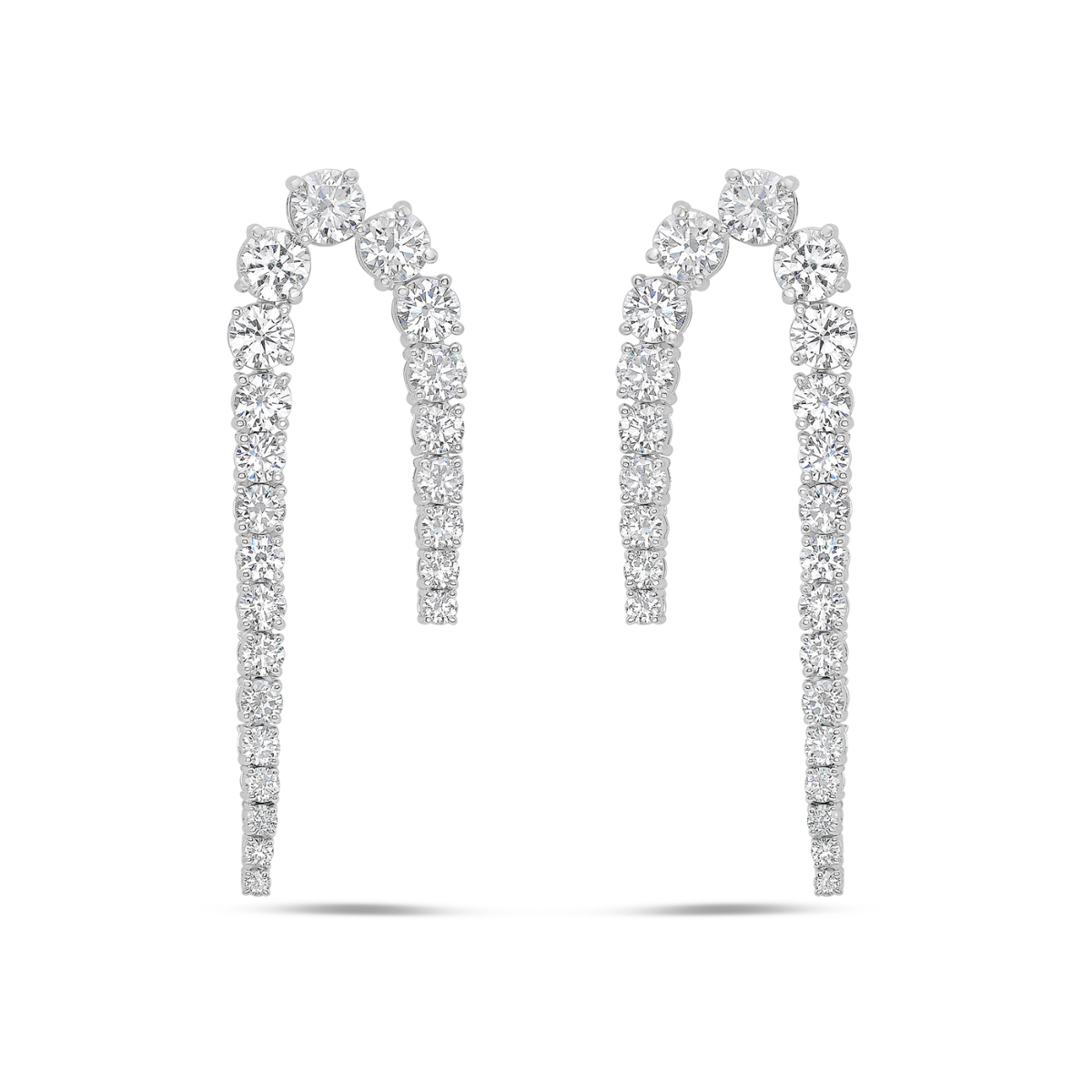 Lab Grown Diamond U Shape Drop Earrings