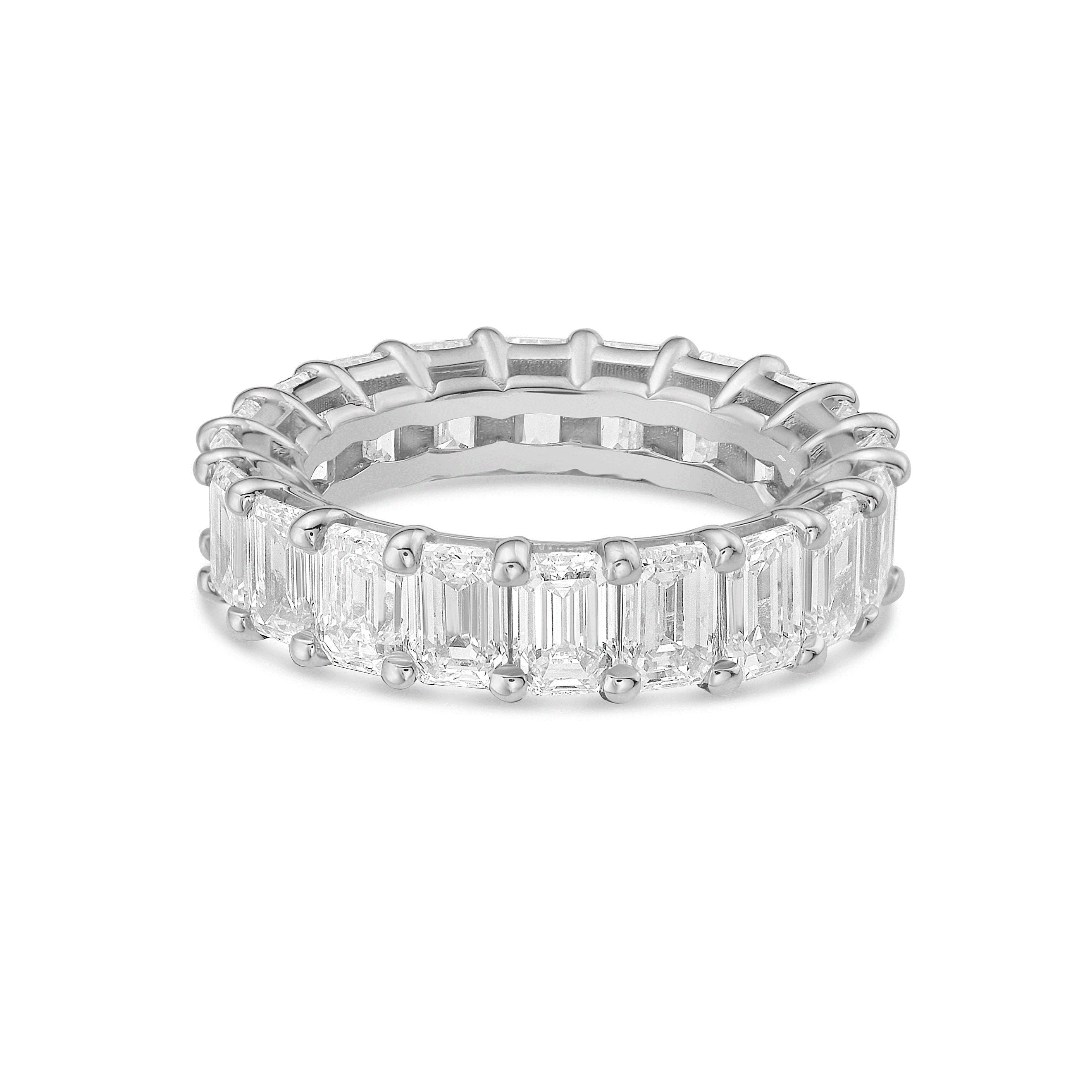 Lab Grown Emerald Cut Diamond Eternity Band