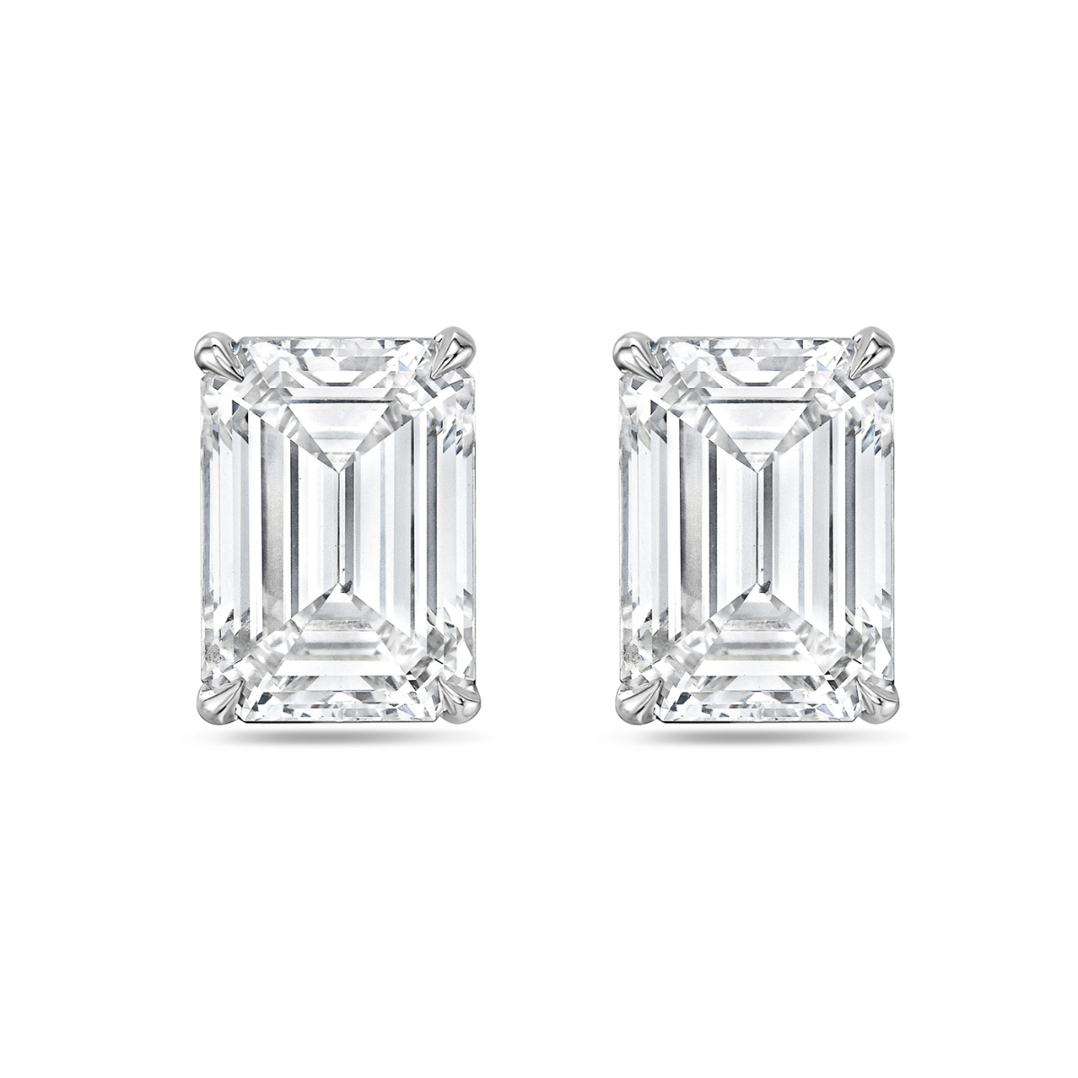 Lab Grown Emerald Cut Diamond Stud
