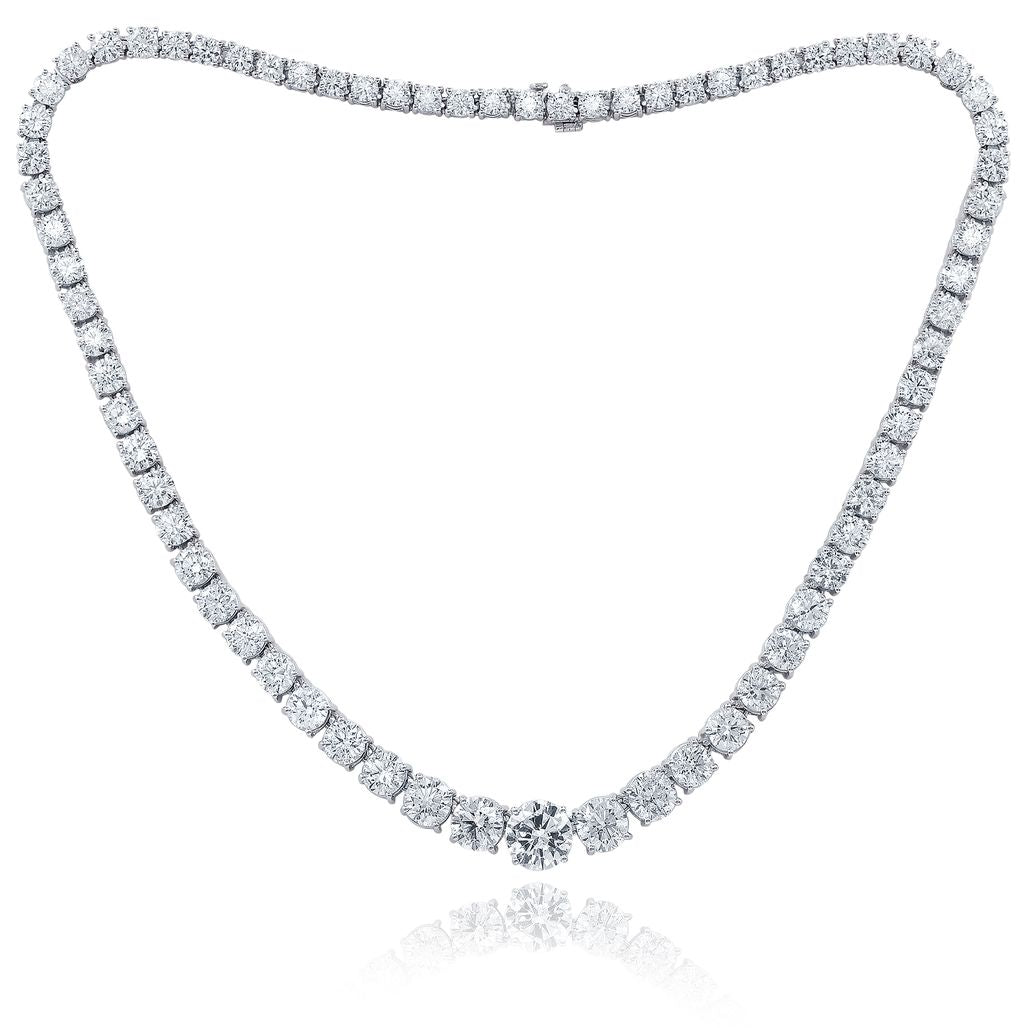 Lab Grown Graduated Diamond Necklace