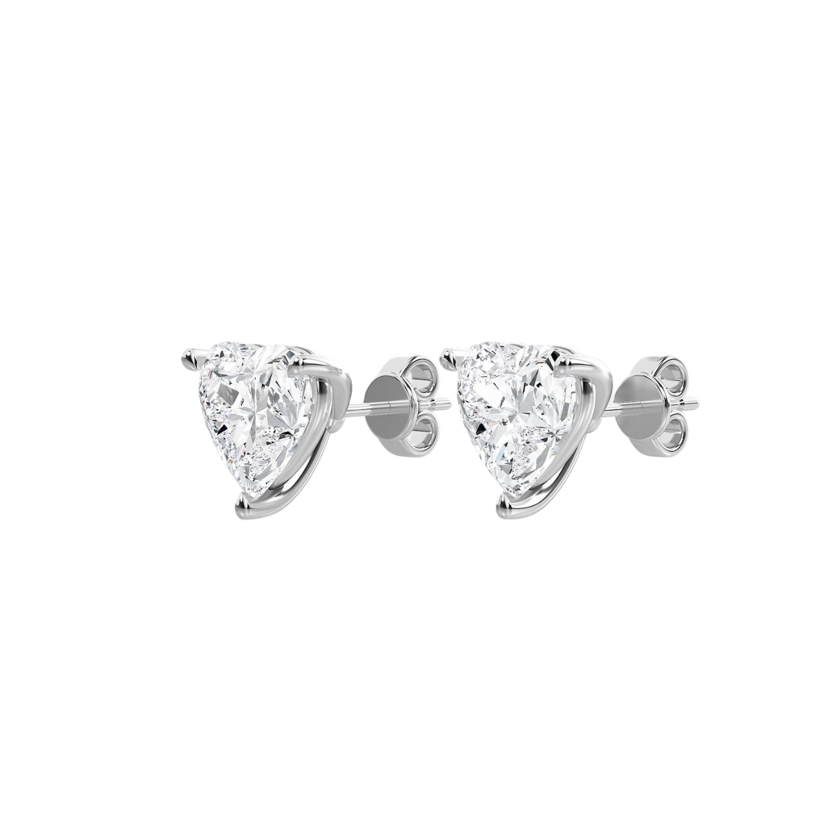 Lab Grown Heart Diamond Stud