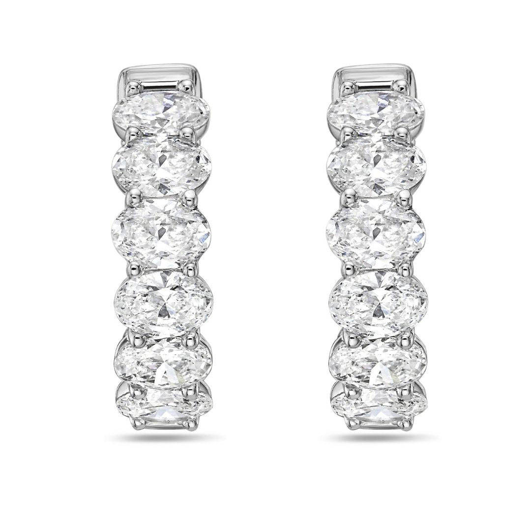 Lab Grown Oval Diamond Huggie