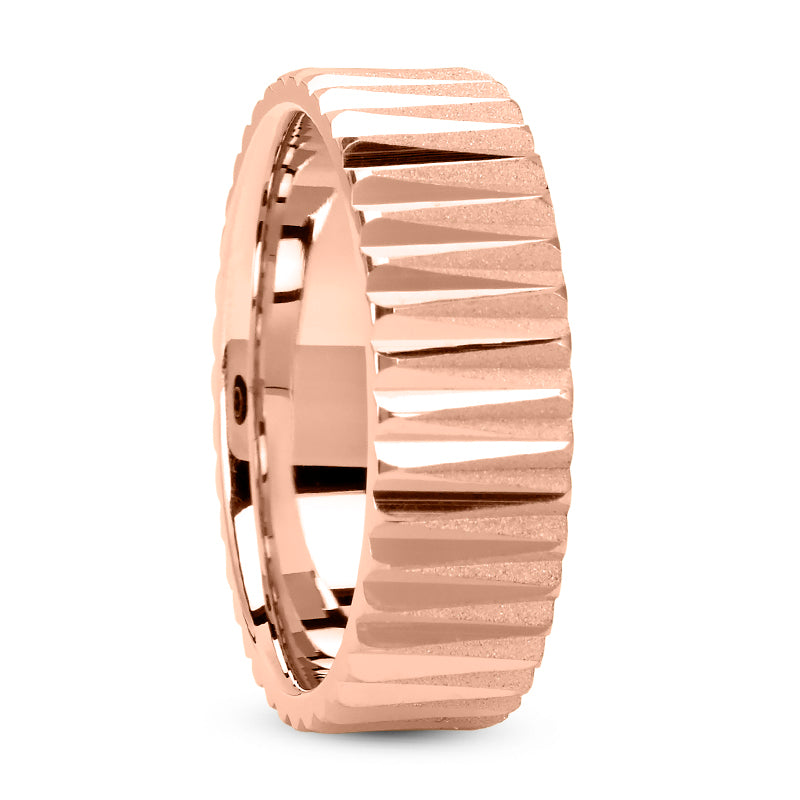 Square Diamond Cut Wedding Band