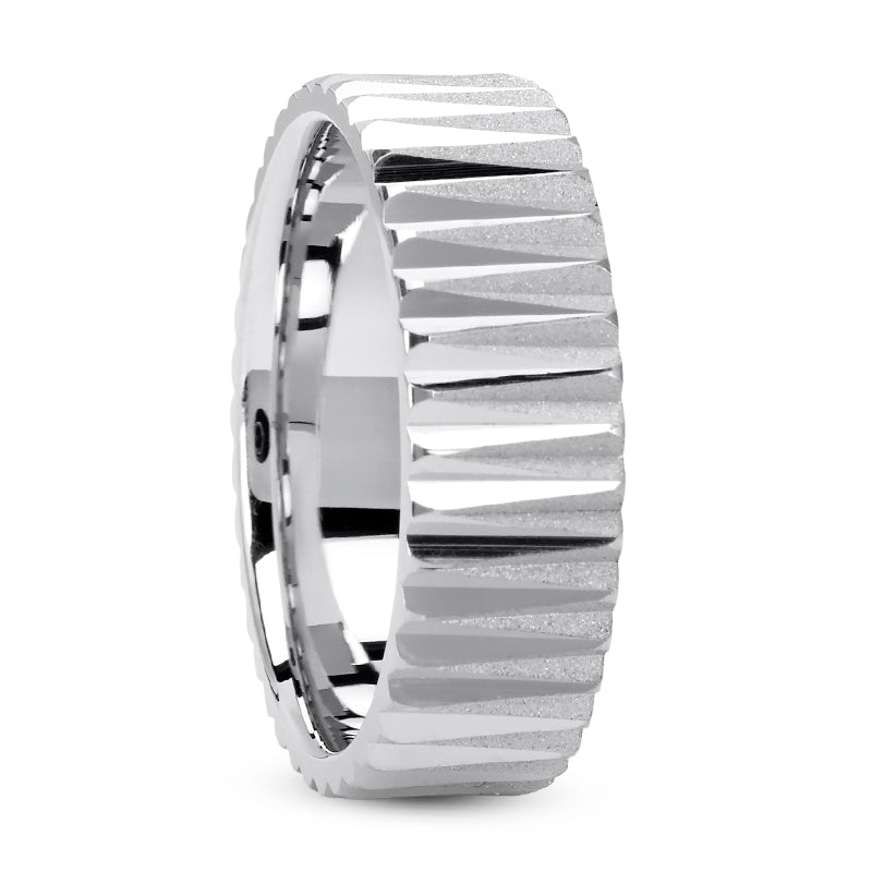 Square Diamond Cut Wedding Band