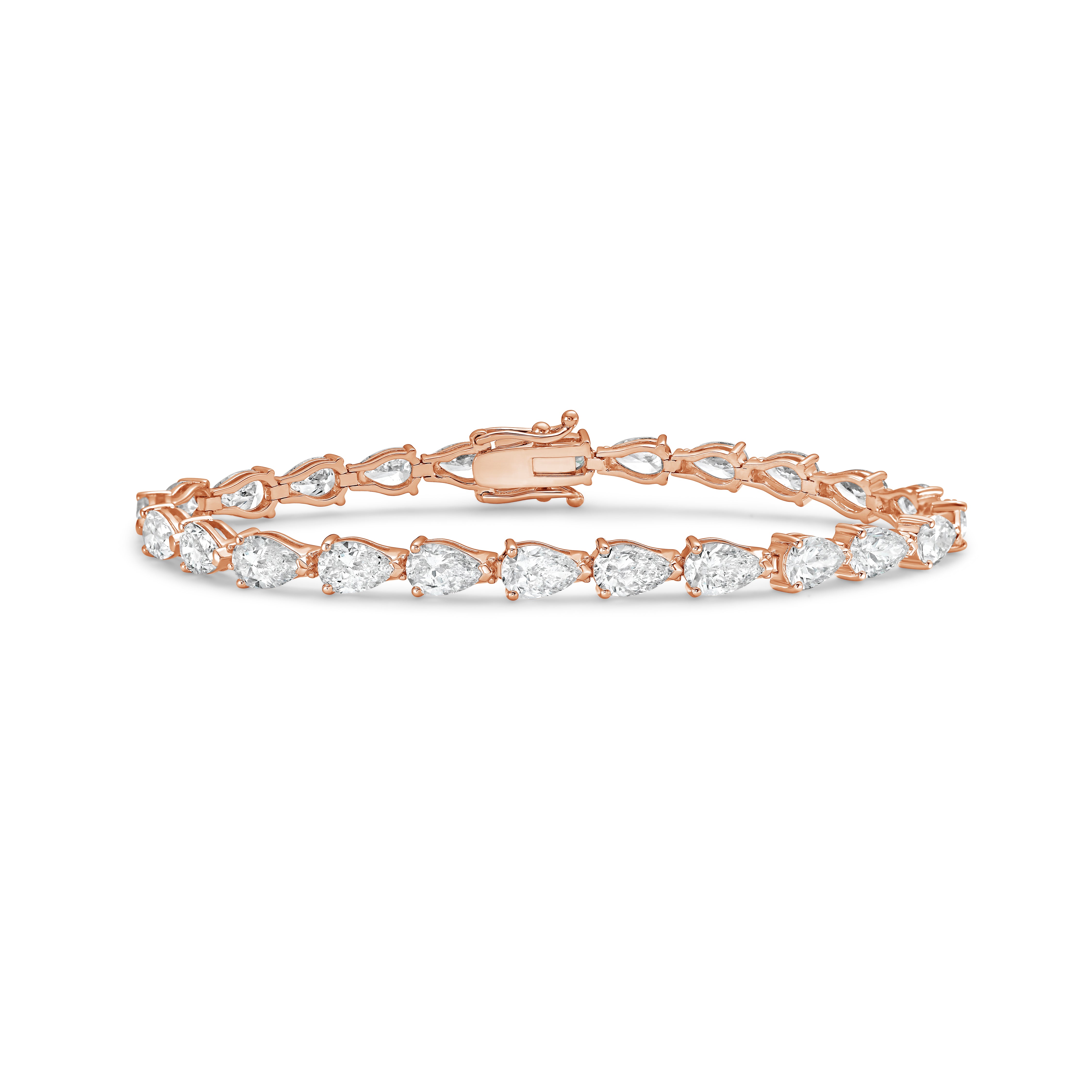 Lab Grown East-West Pear Diamond Bracelet
