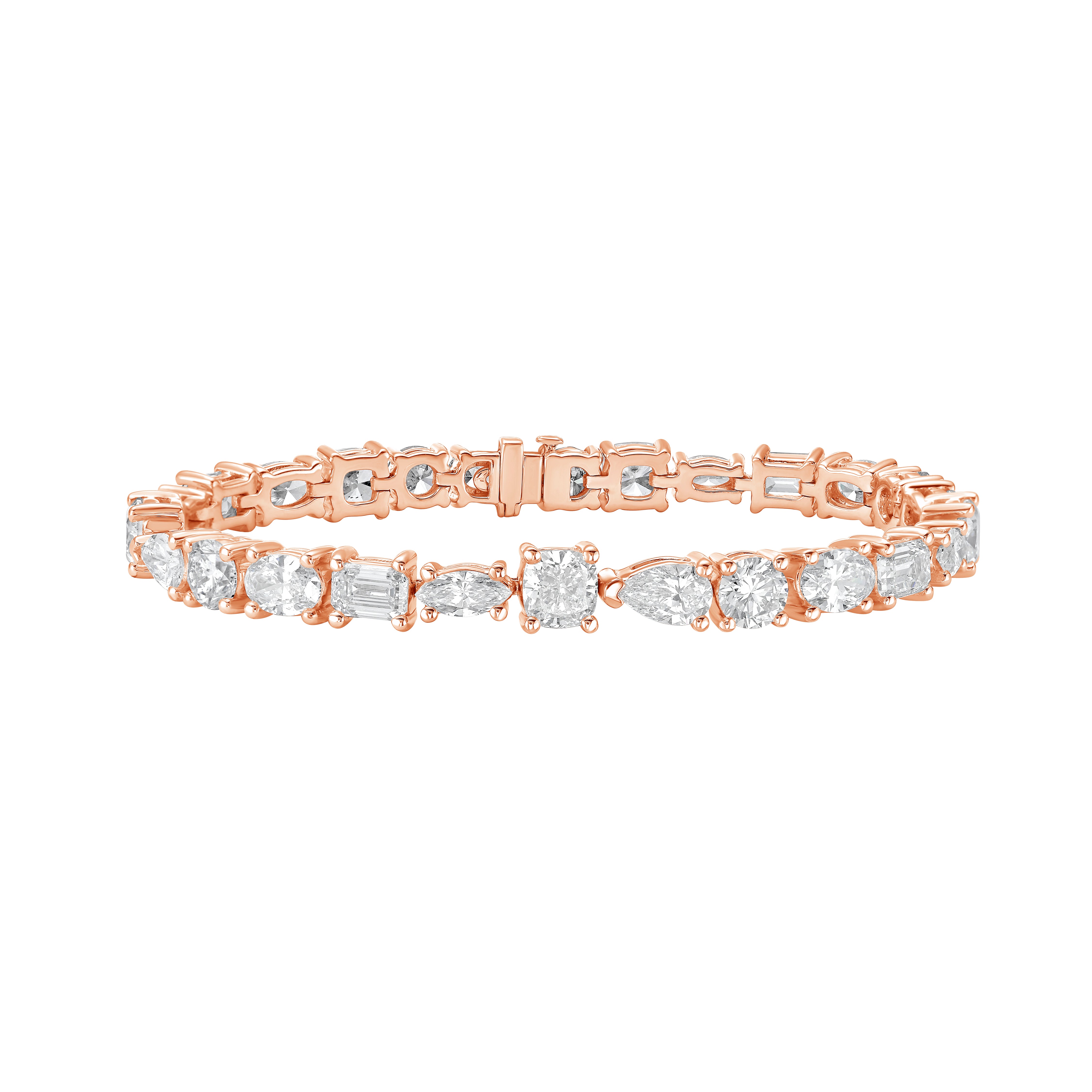 Lab Grown Multi-Cut Diamond Tennis Bracelet