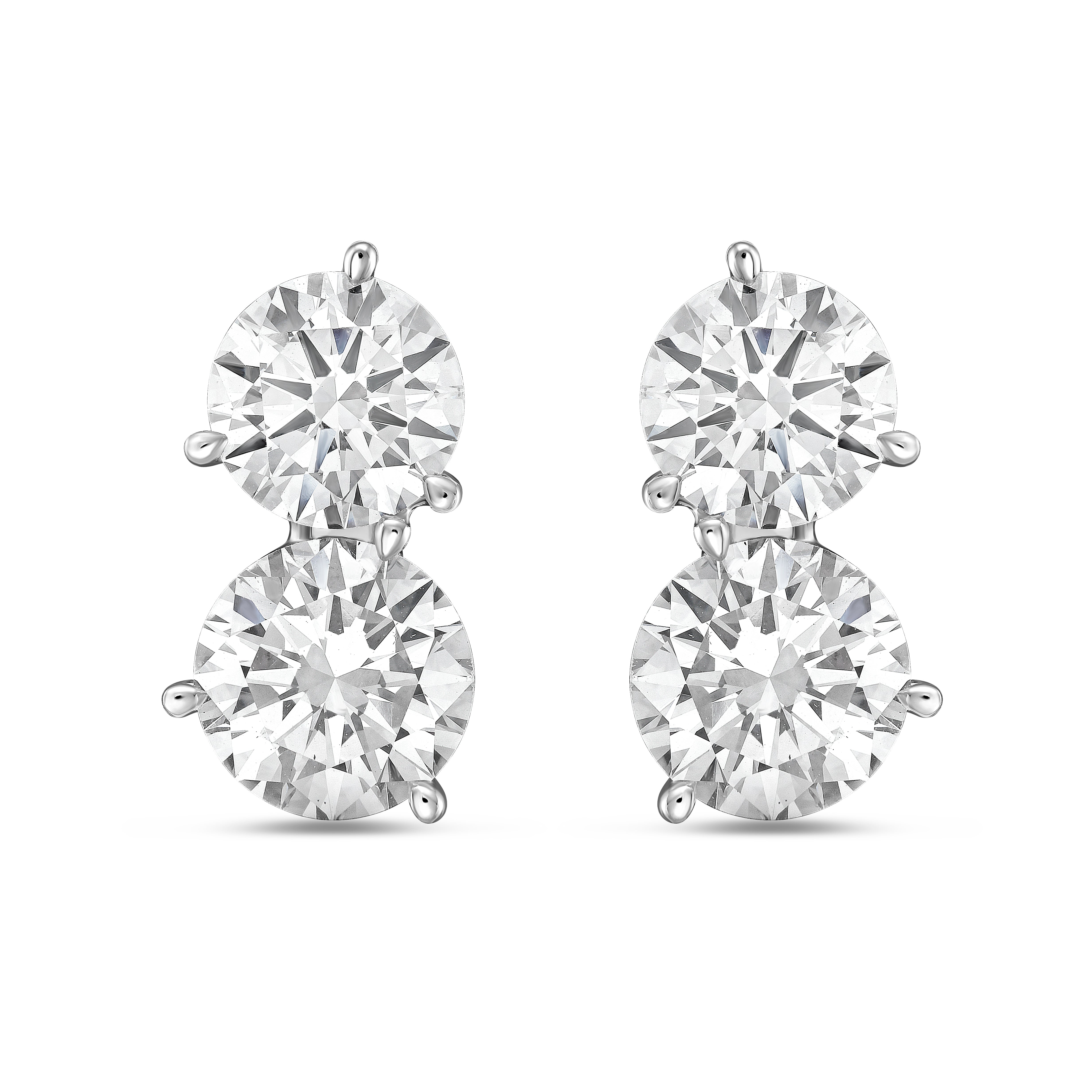 Lab Grown Round Diamond Earrings