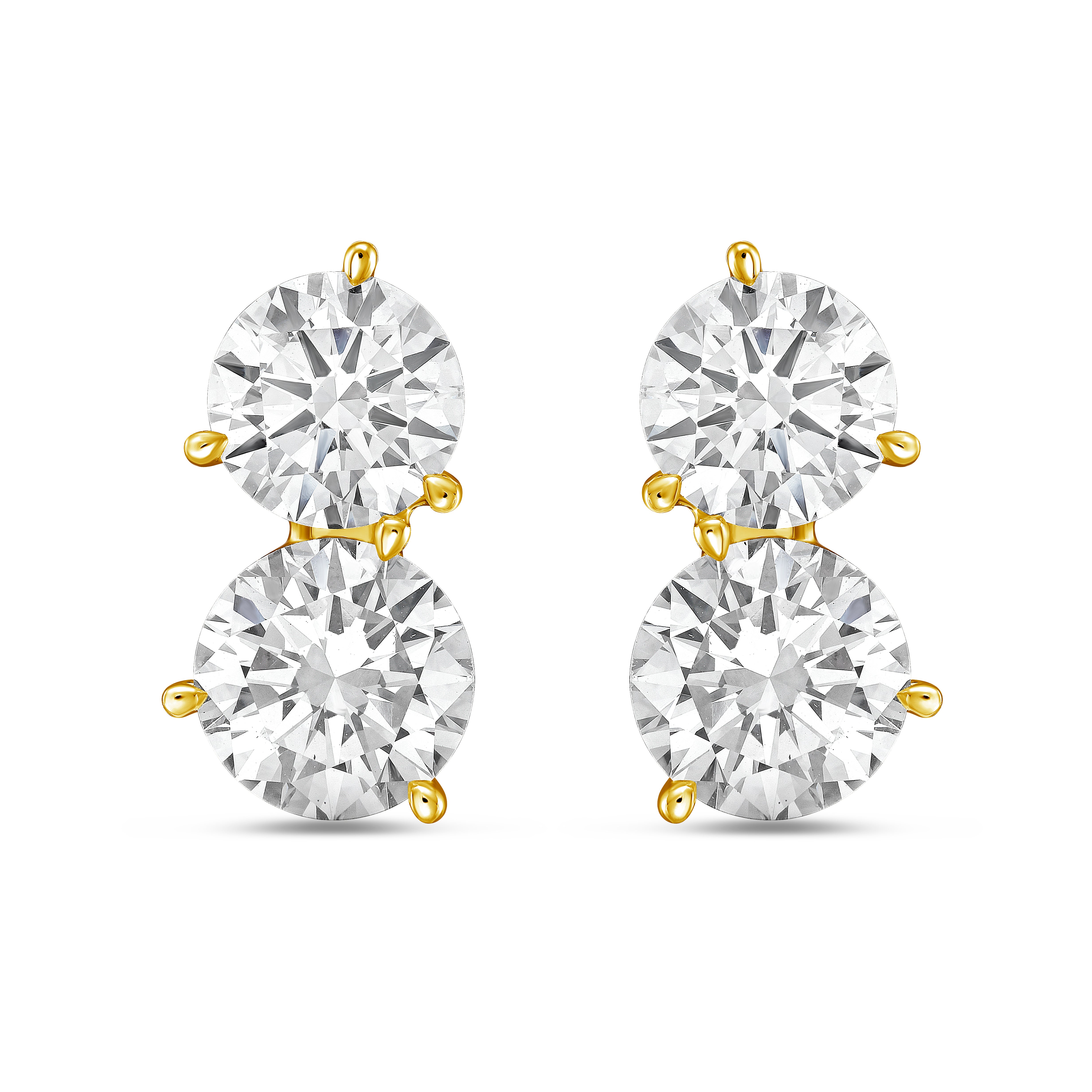 Lab Grown Round Diamond Earrings