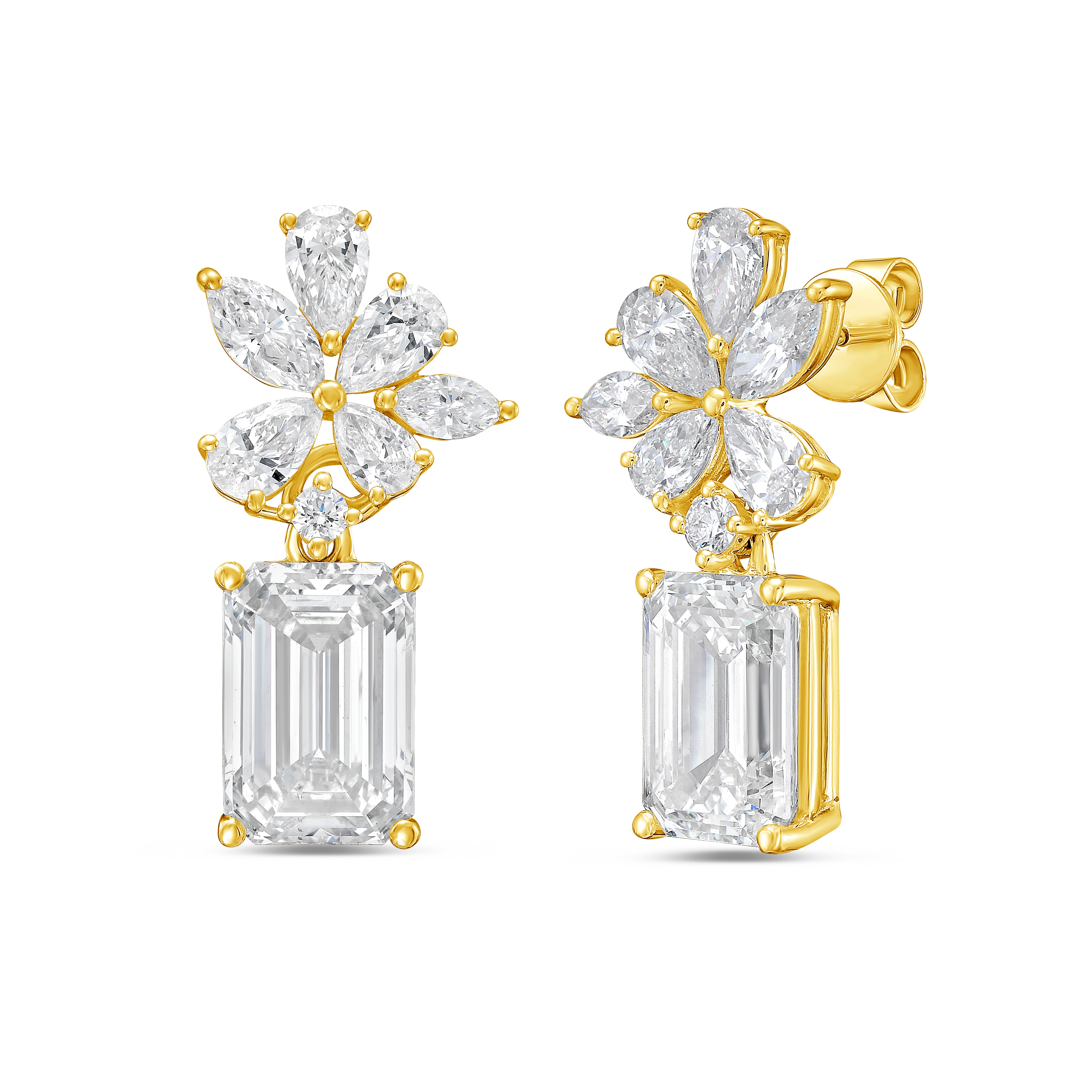 Lab Grown Multi-Cut Diamond Earring