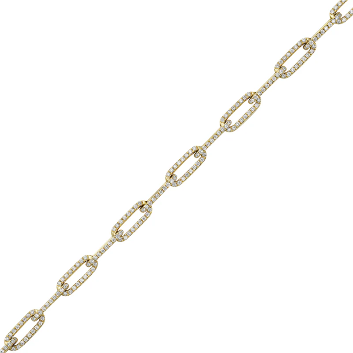 Diamond Paper Clip Link Necklace