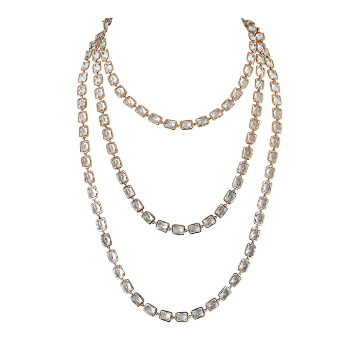 White Topaz Bezel Necklace