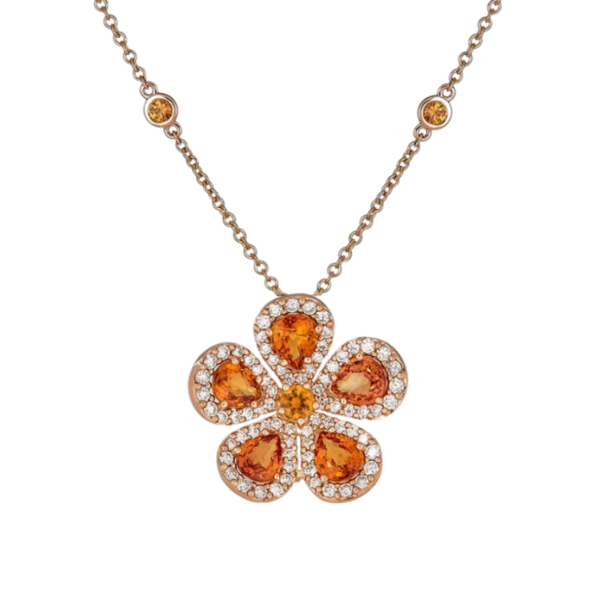 flower necklace gold