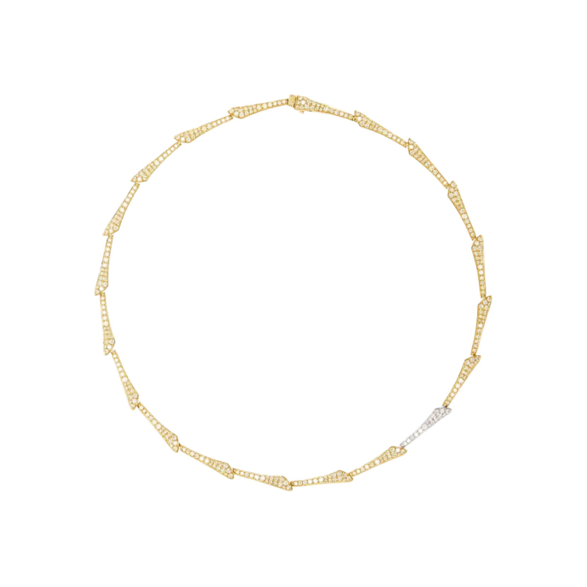 Two Tone Calla Lily Diamond Necklace