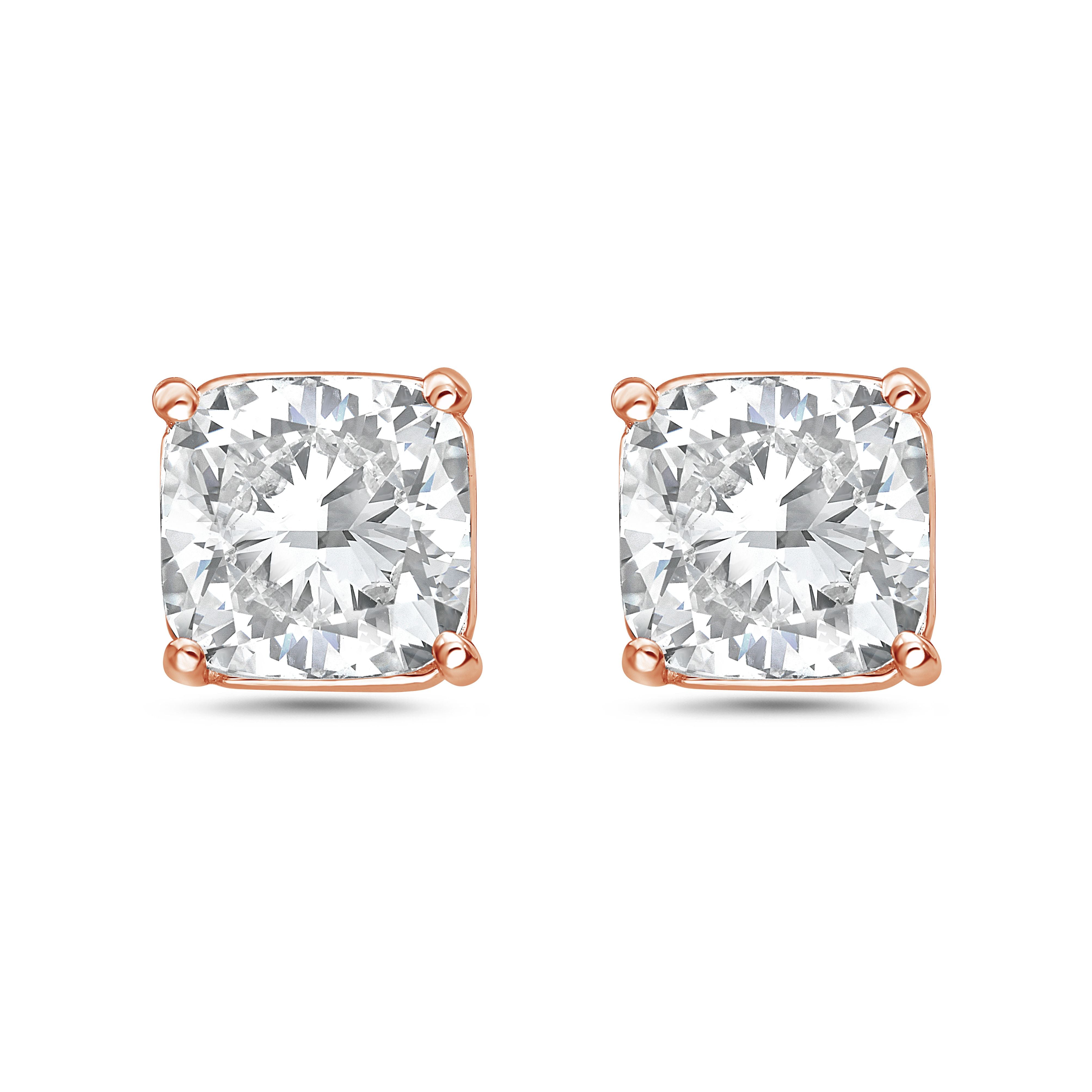 Lab Grown Cushion Diamond Studs
