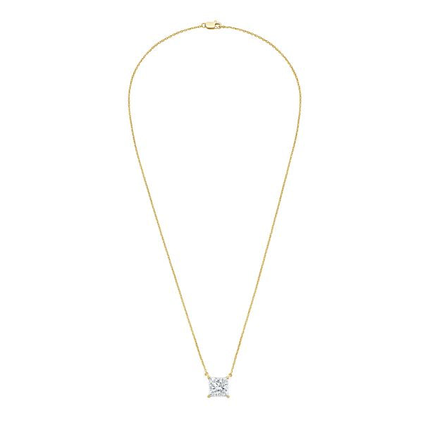 Lab Grown Diamond East West Princess Pendant