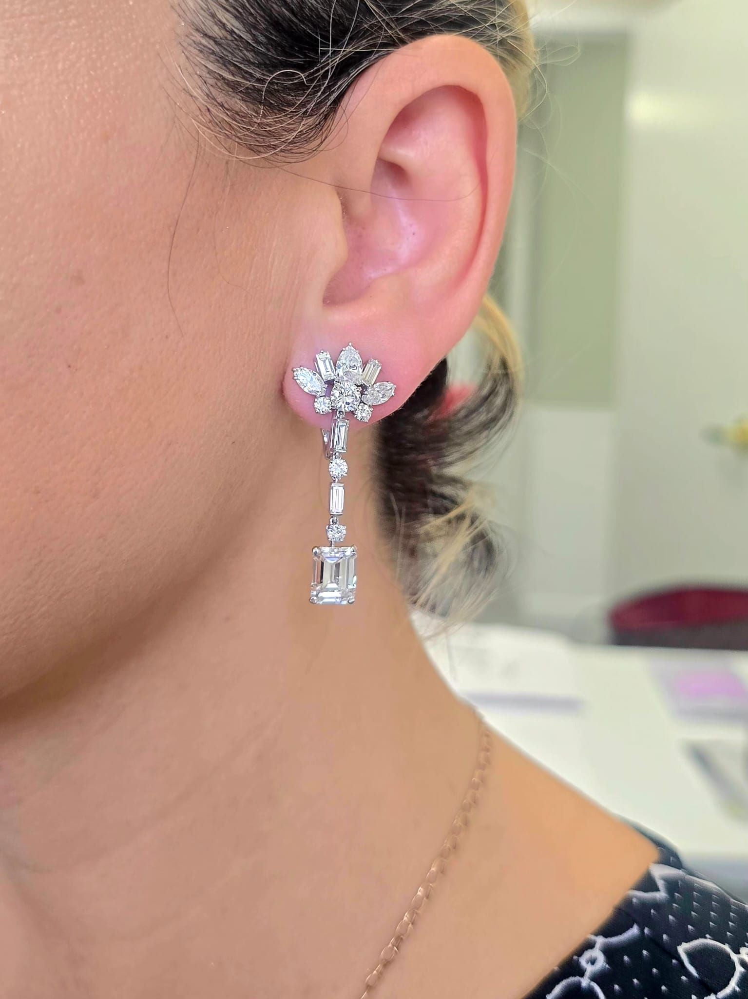 5.10ct Diamond Drop Earring
