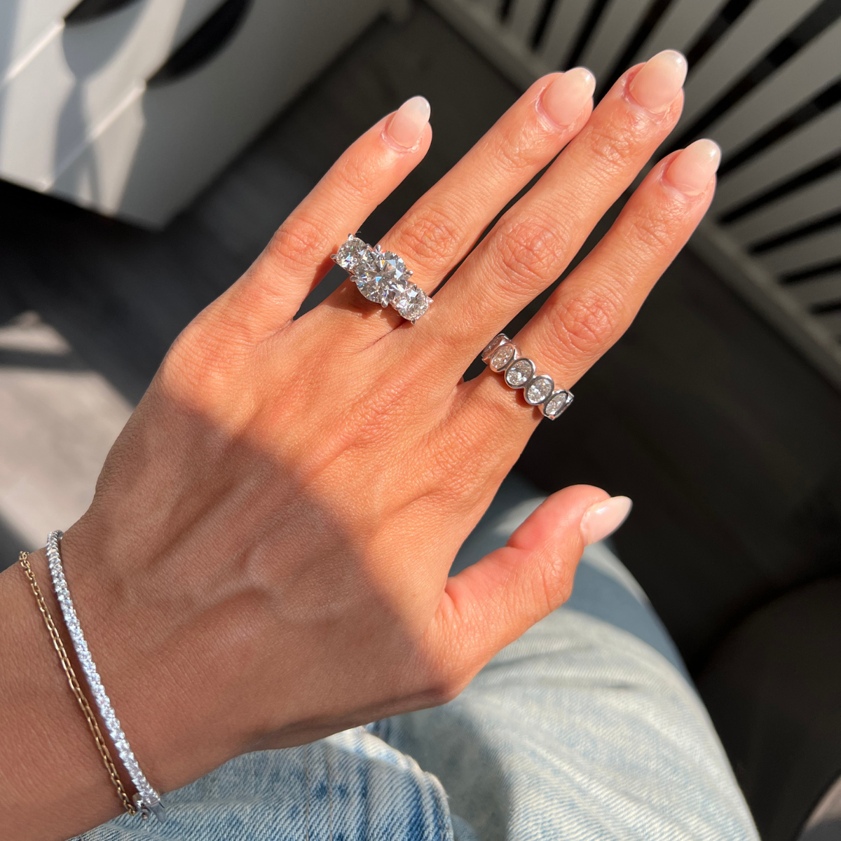 Oval Bezel Eternity Ring