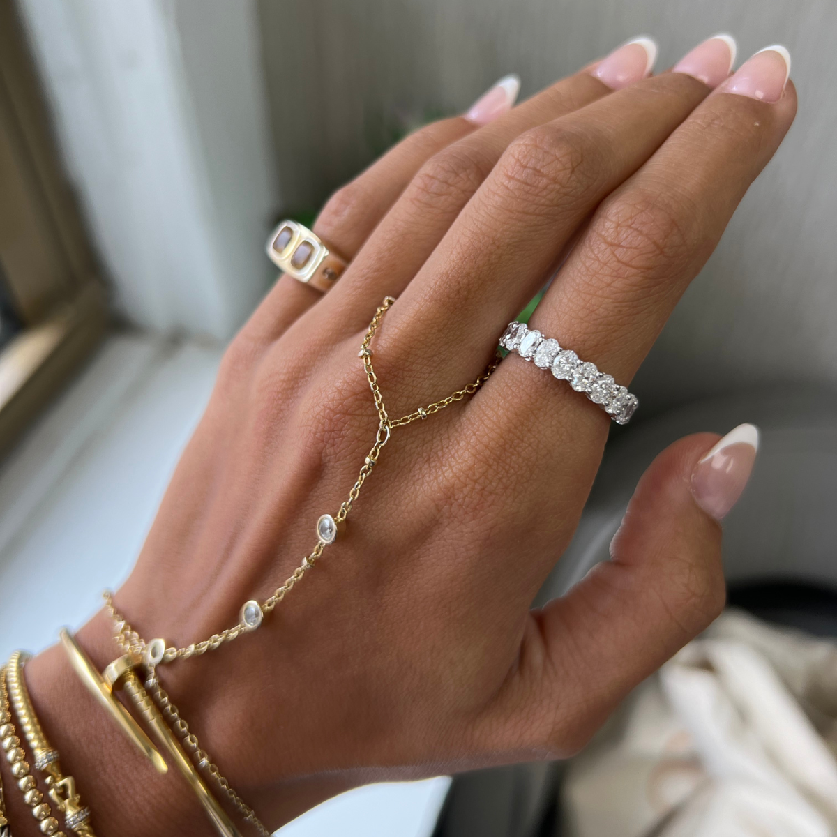 Oval Diamond Eternity Band