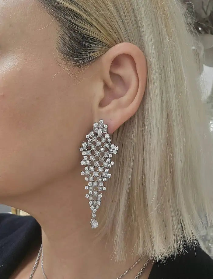 Diamond Chandelier Drop Earrings