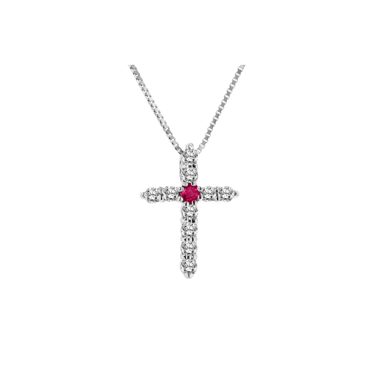 diamond cross necklace silver