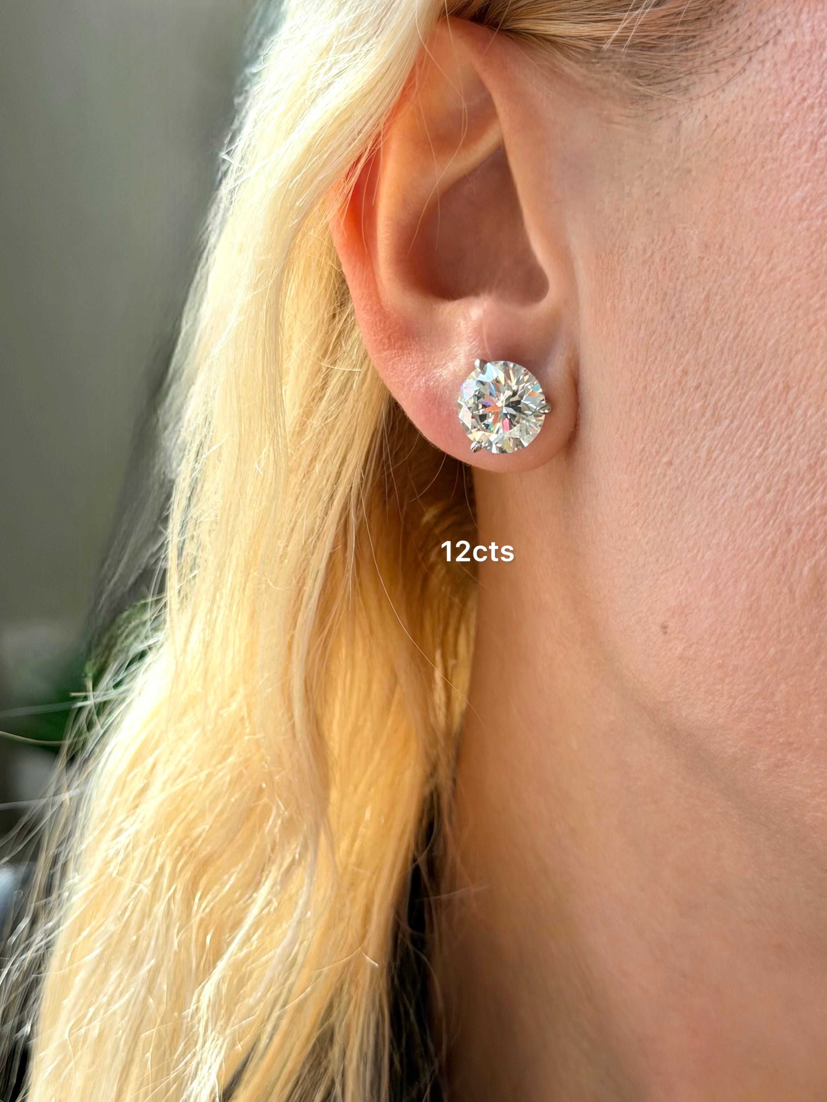 Lab Grown Martini Round Diamond Studs