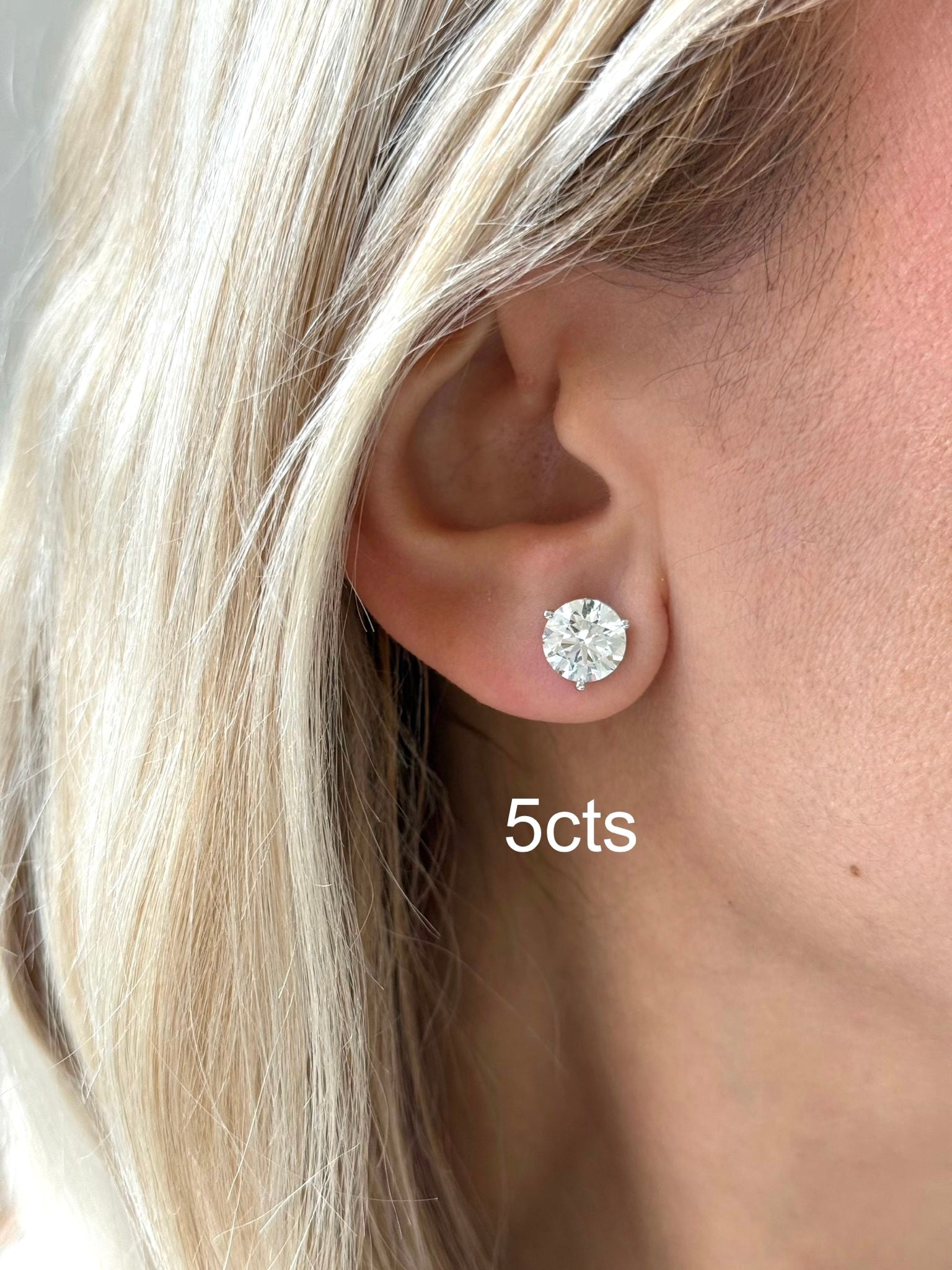 Lab Grown Martini Round Diamond Studs