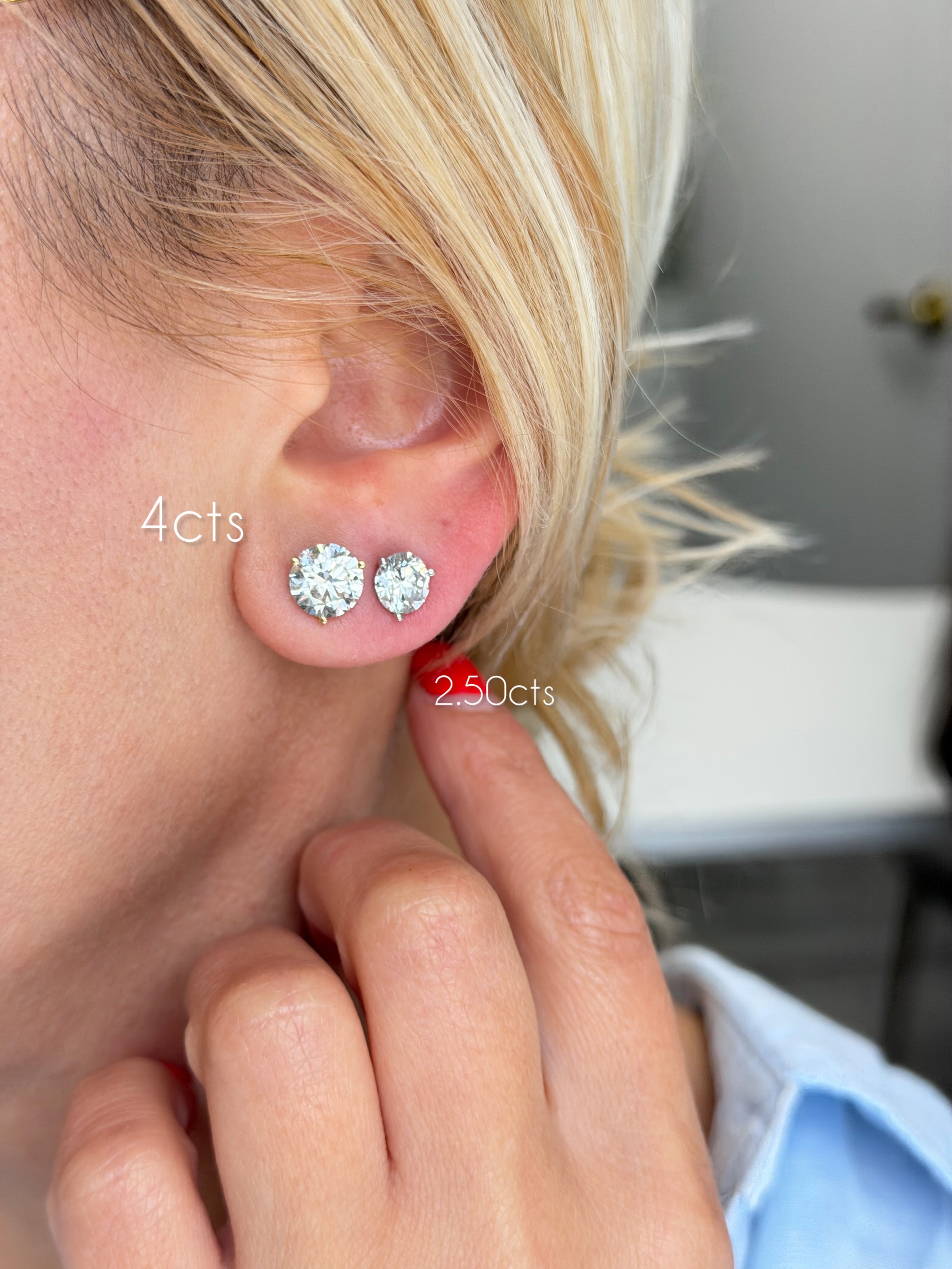 Lab Grown Martini Round Diamond Studs