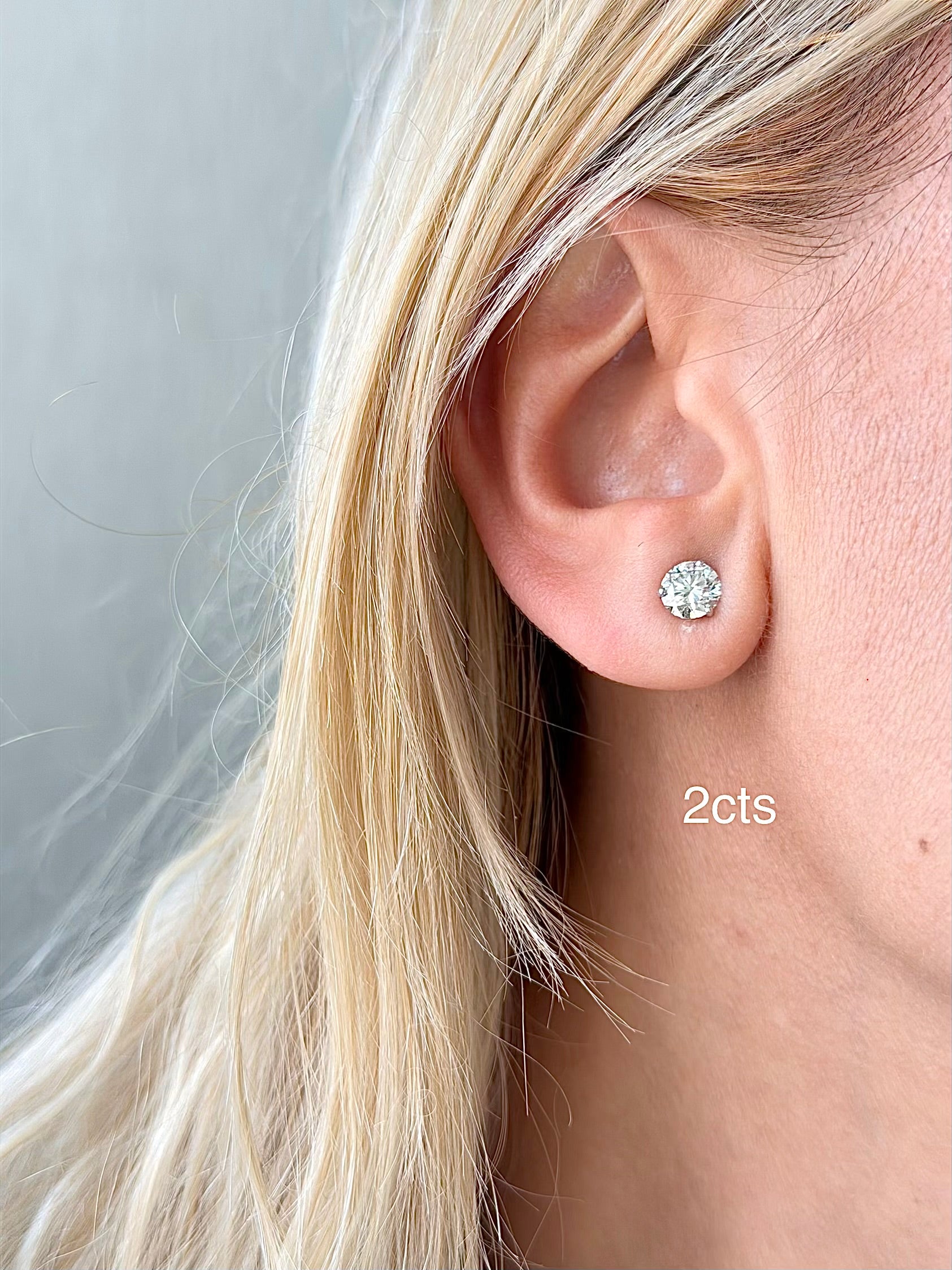Lab Grown Martini Round Diamond Studs