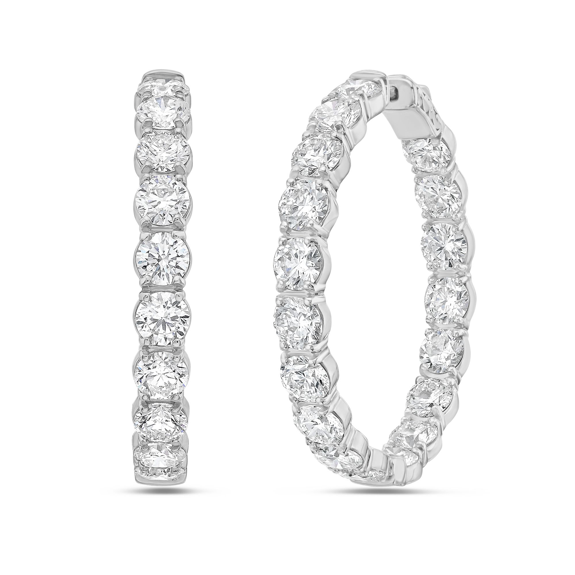 18Kt Lab Grown Inside-Out Diamond Hoops