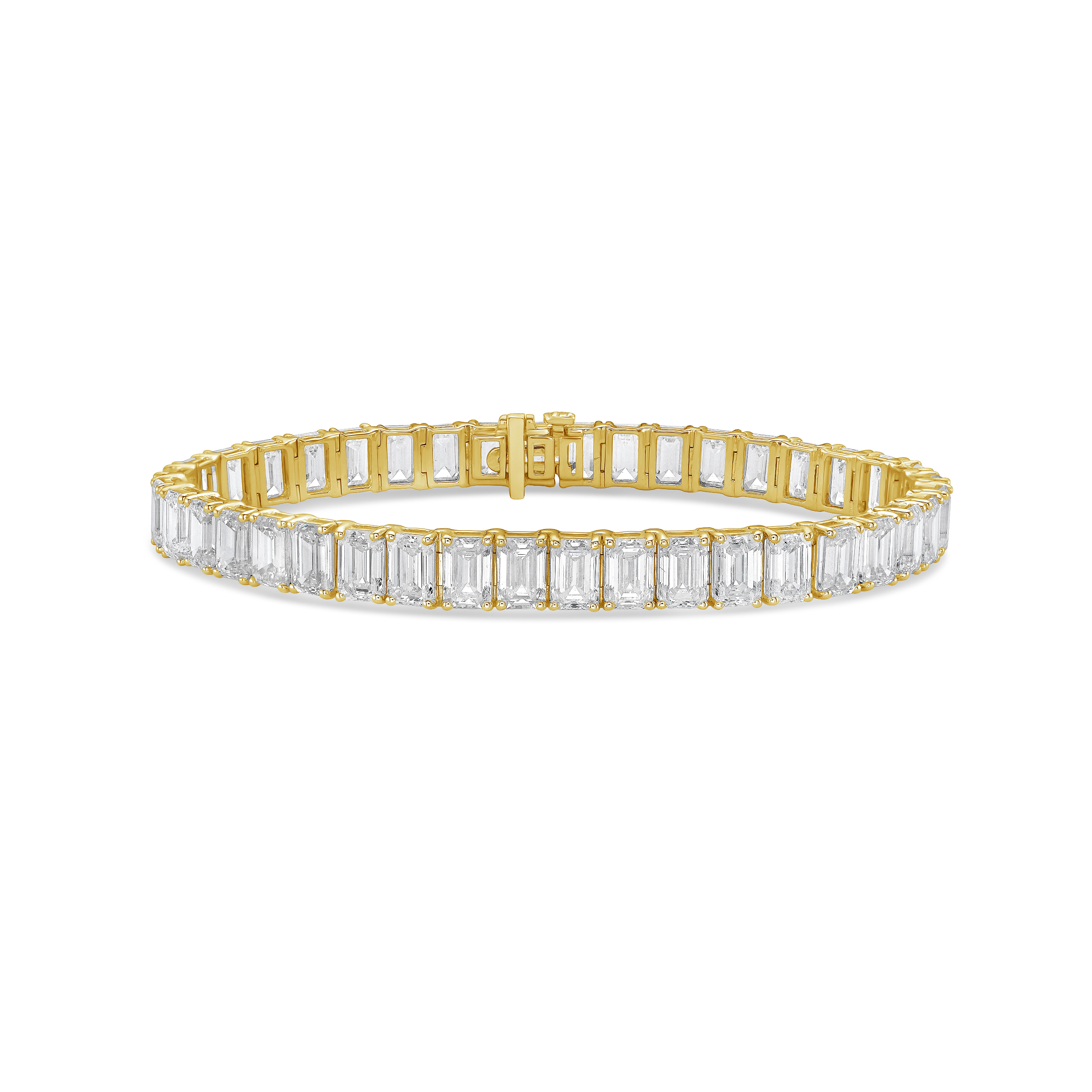 Lab Grown Diamond Emerald Tennis Bracelet