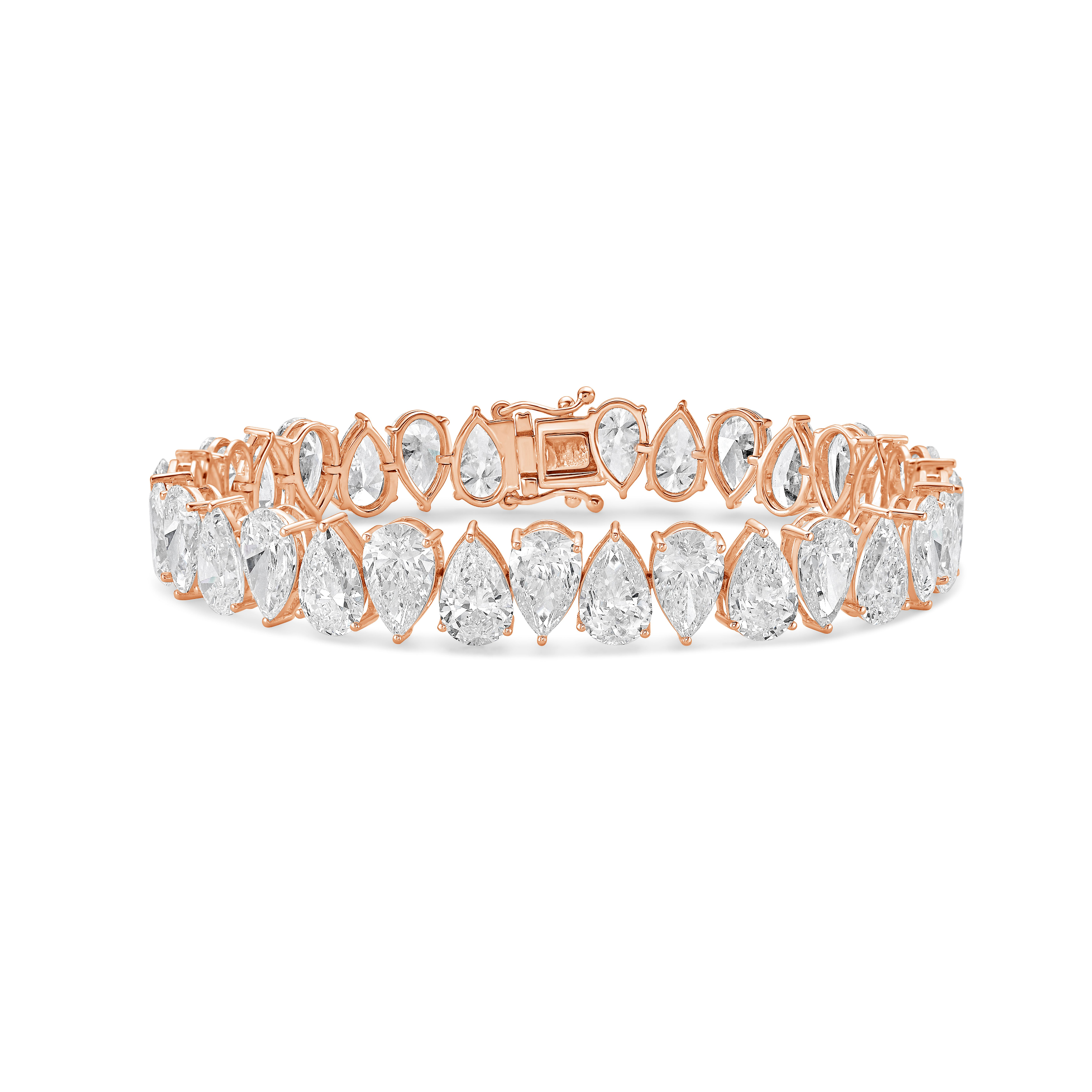 Lab Grown Diamond Pear Tennis Bracelet