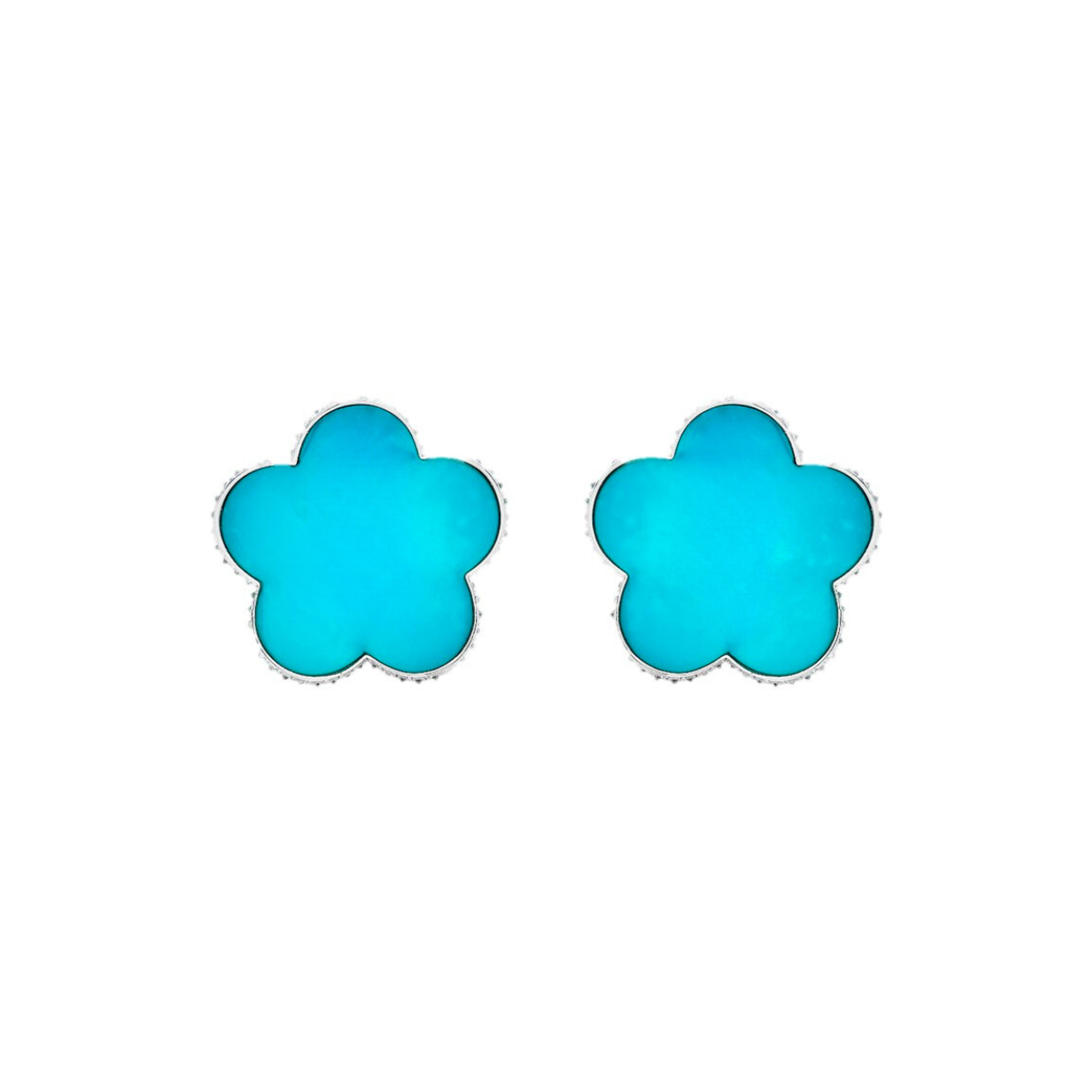 Turquoise Clover Stud Earrings