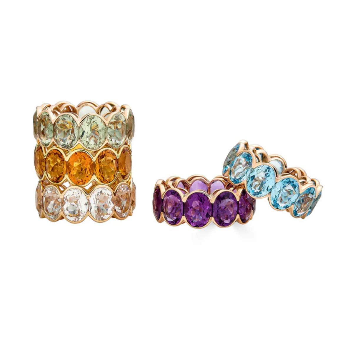 Amethyst Bezel Oval ETERNITY BAND