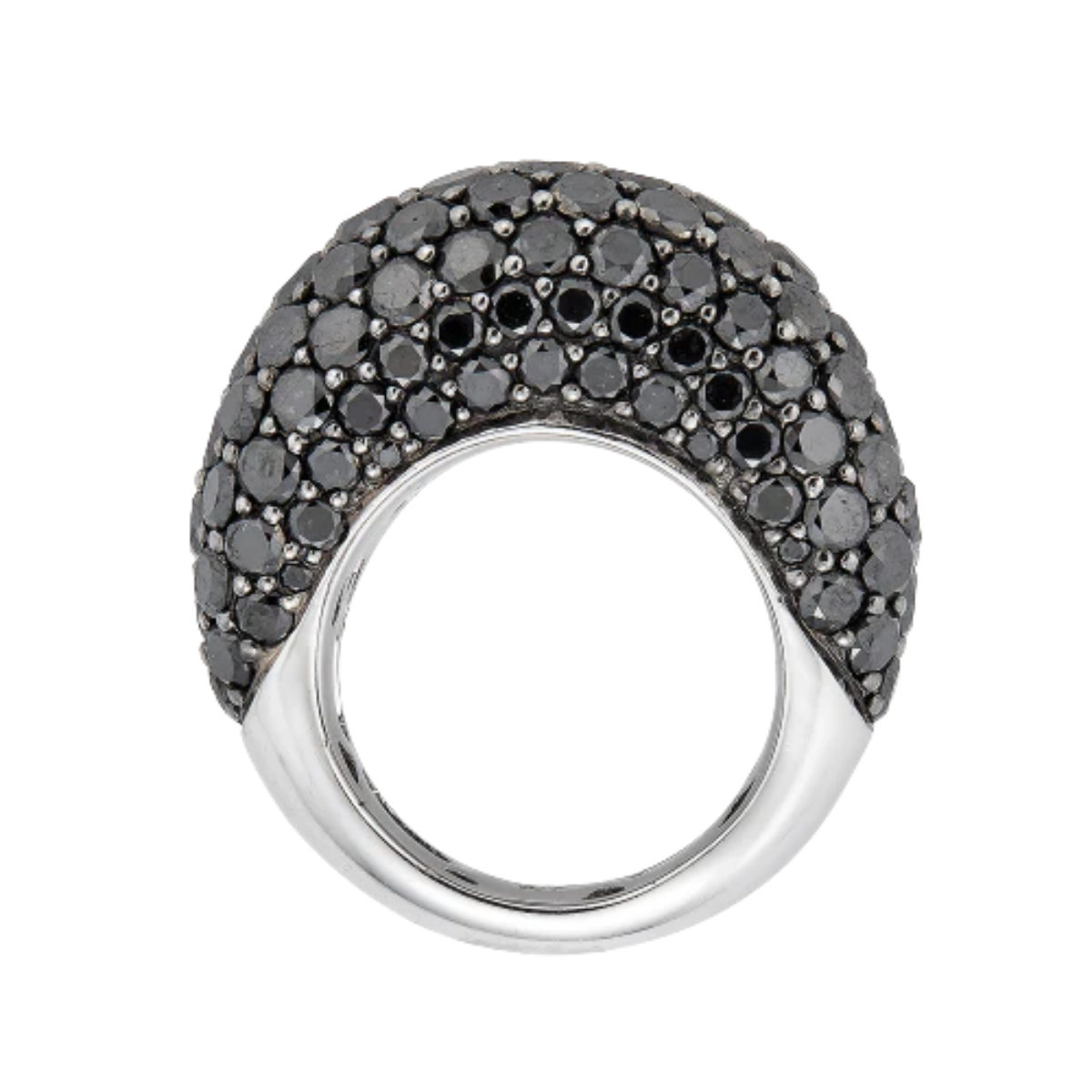 Black Diamond Dome Ring