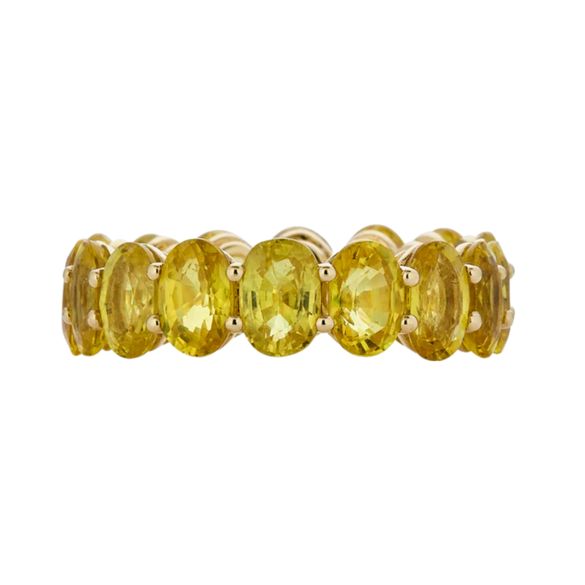 Yellow Sapphire Eternity Band