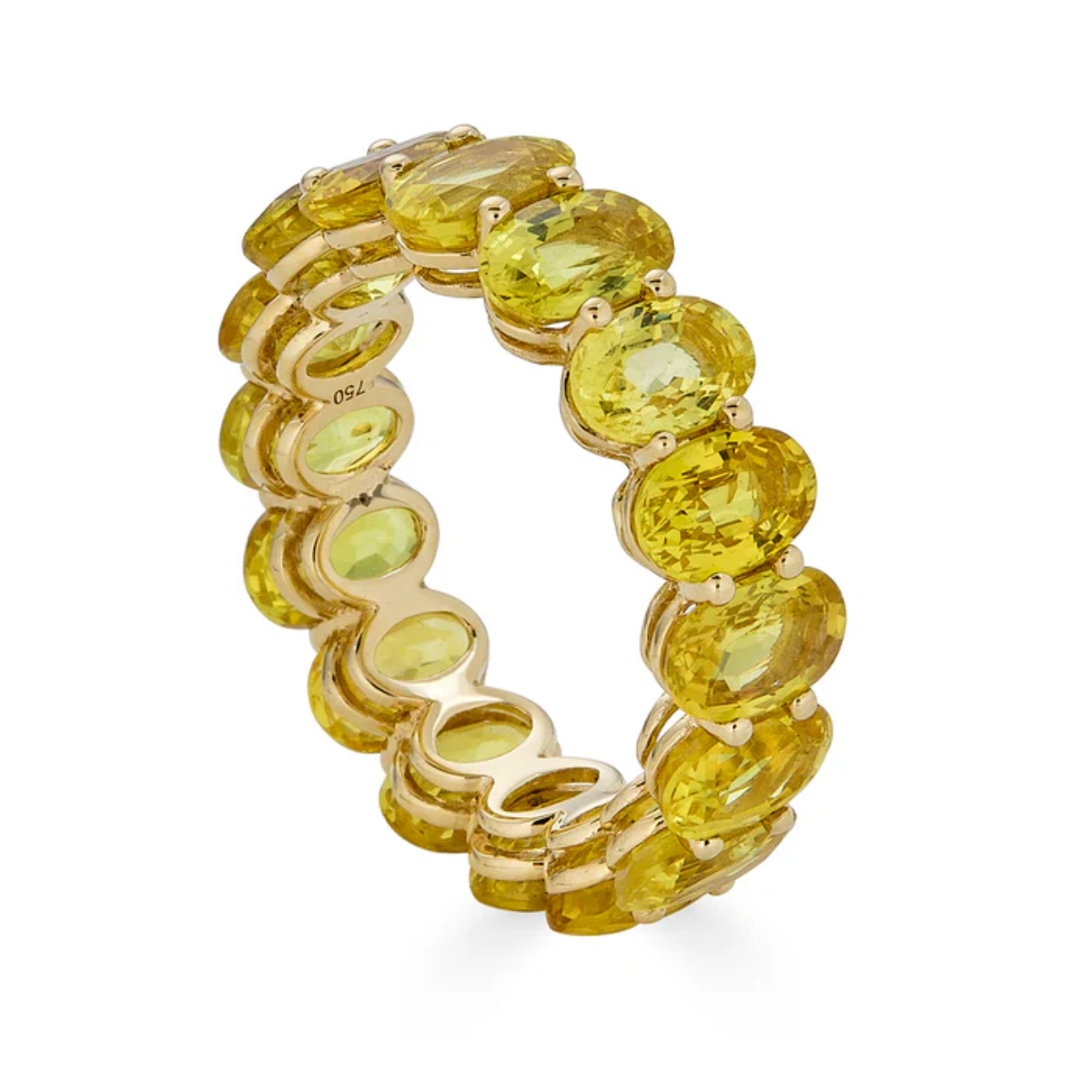 Yellow Sapphire Eternity Band