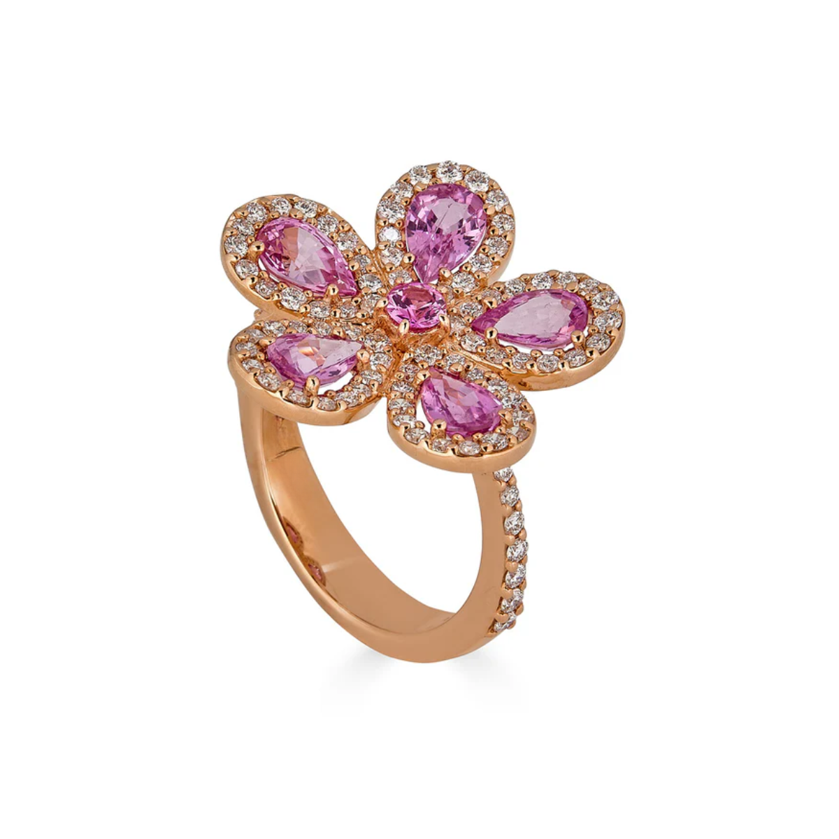 engagement pink diamond ring