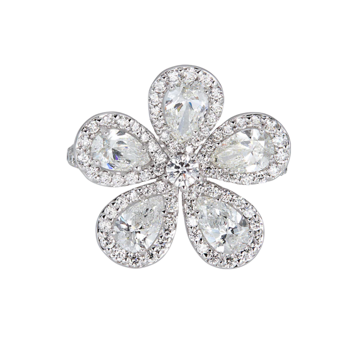 Diamond Flower Ring