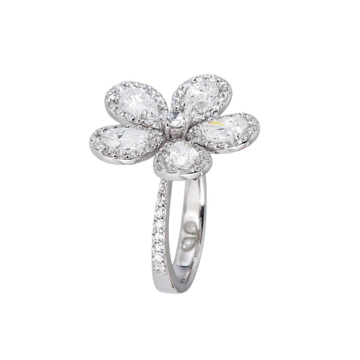 Diamond Flower Ring