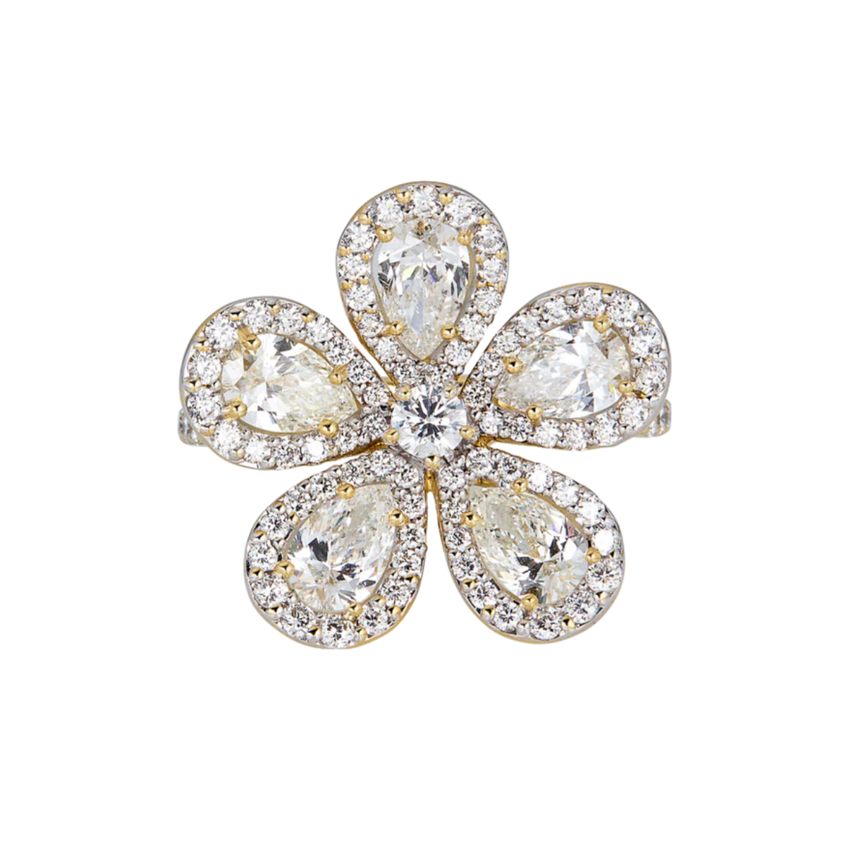Diamond Flower Ring