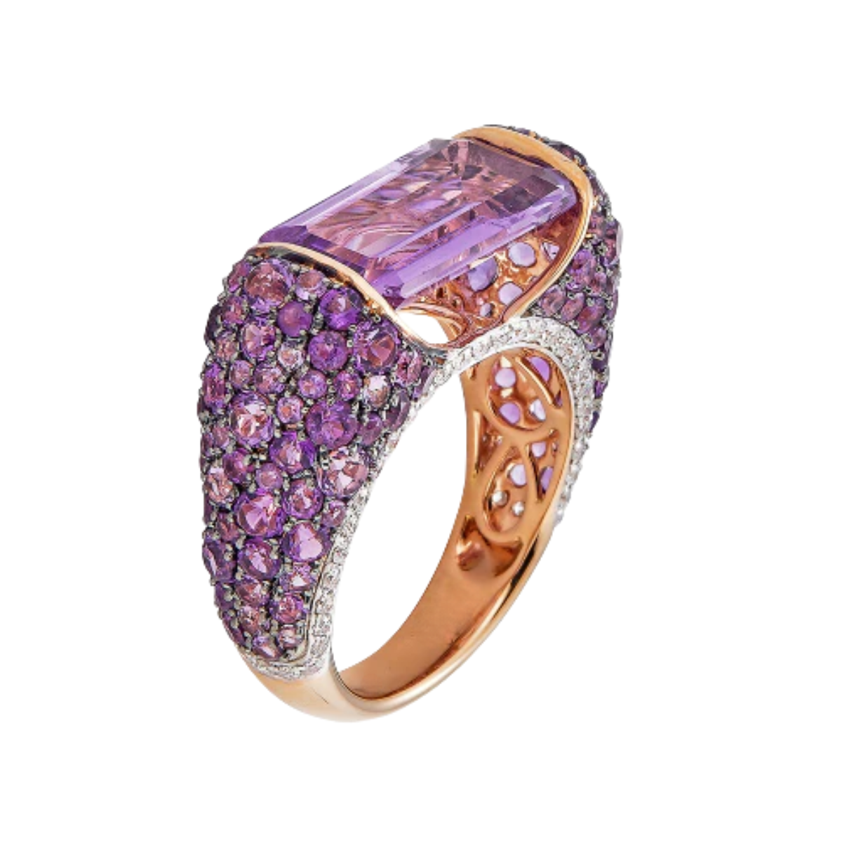 Amethyst Bridge Ring