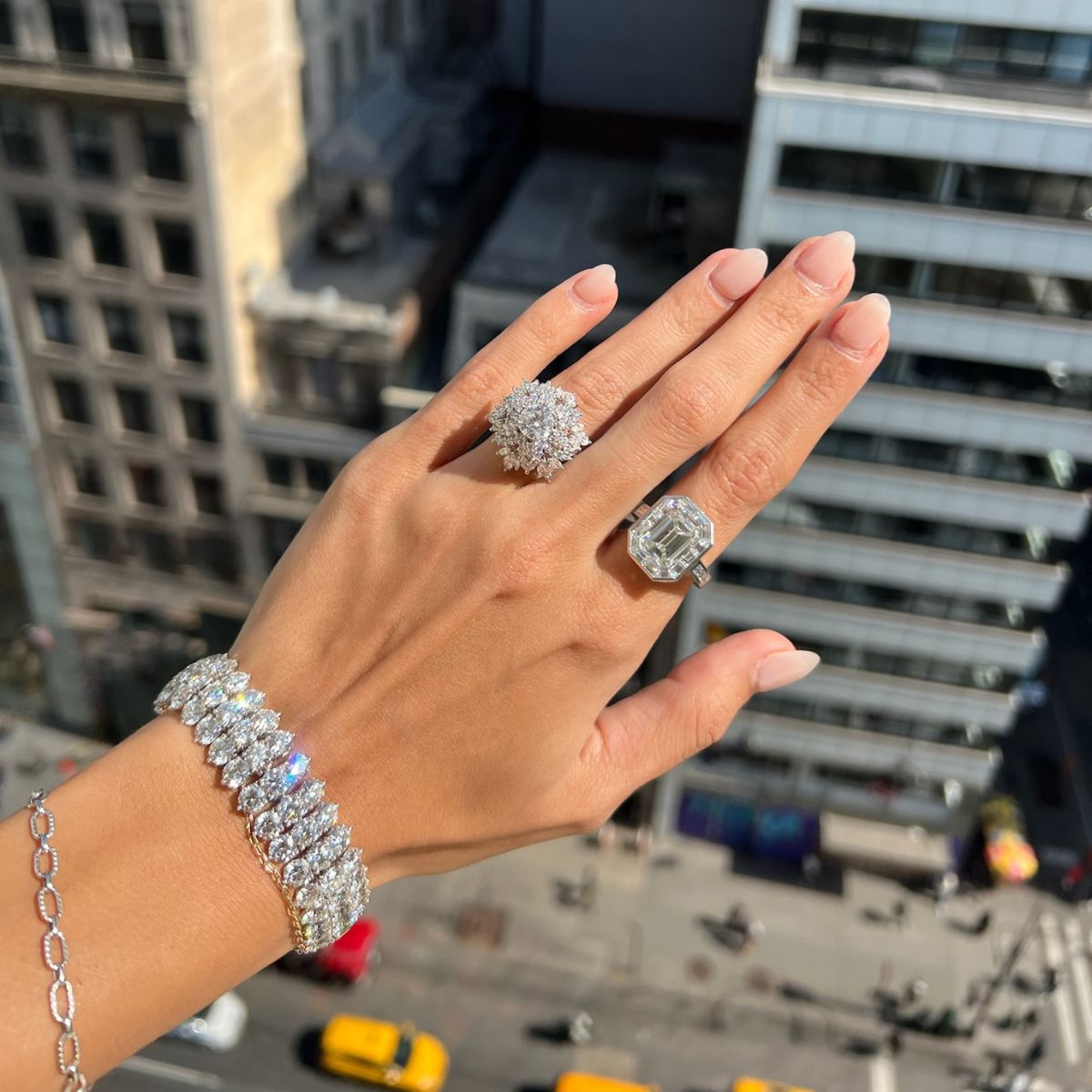 Snowflake Diamond Ring