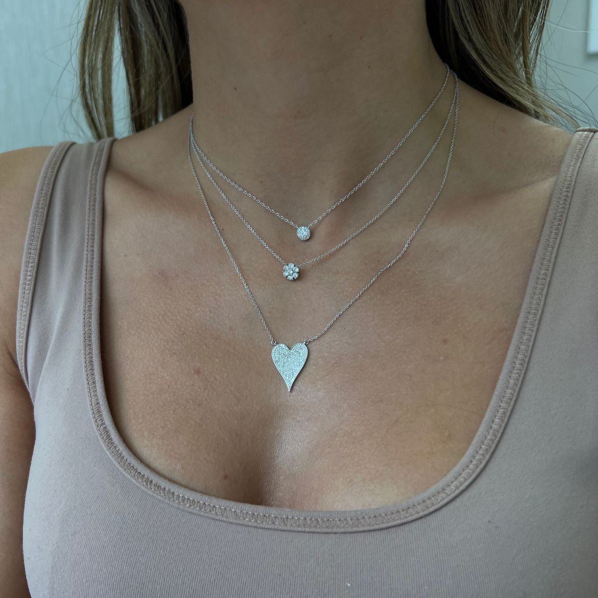 Mini Diamond Flower Pendant