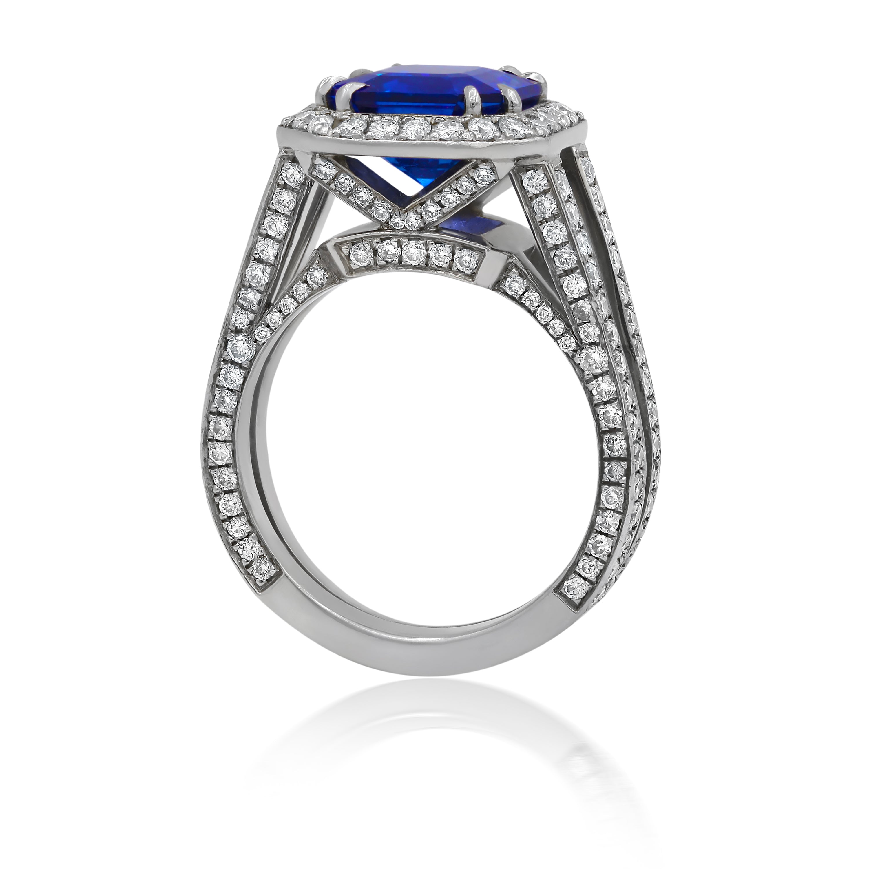 Sapphire Split Shank Ring