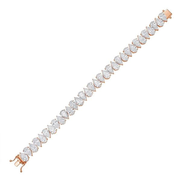 Lab Grown Diamond Pear Tennis Bracelet