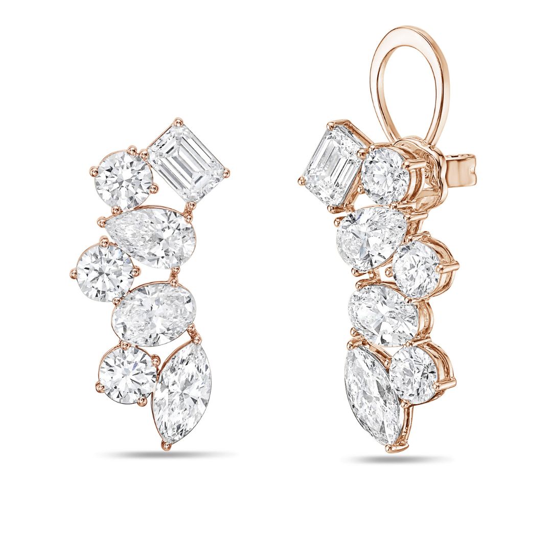 Lab Grown Multi-Cut Diamond Ear Crawlers